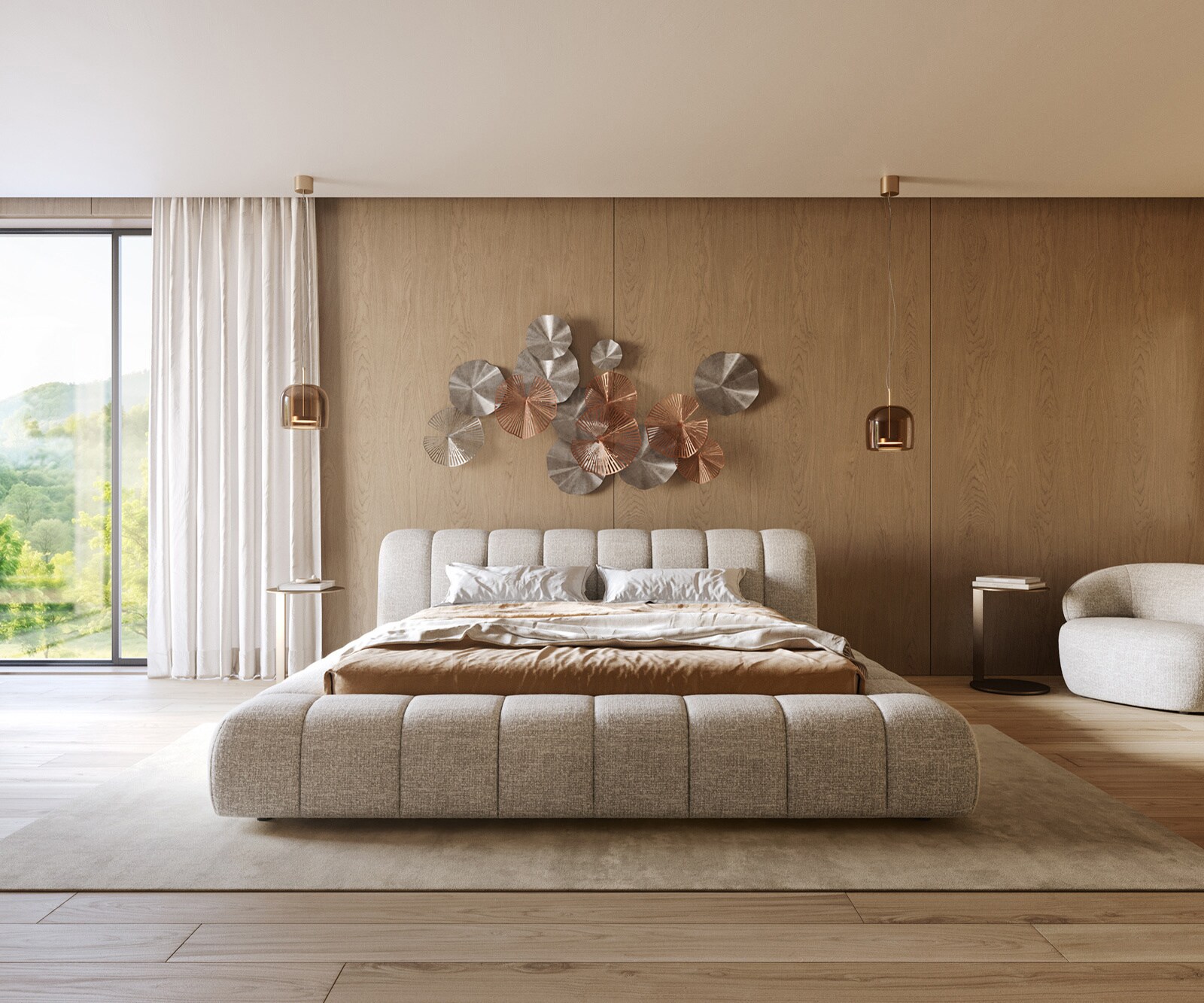 Sommier-rembourré Cutio 180x200 cm Tissu Web Soft Beige 3