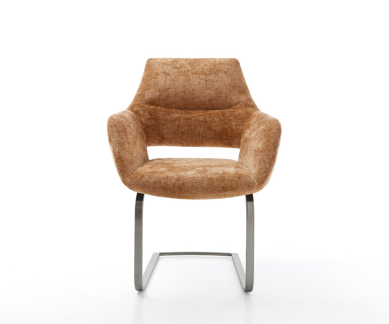 Cantilever Yago-Flex avec accoudoirs chenille rouille pied cantilever plat grafiete ressorts ensachés 2