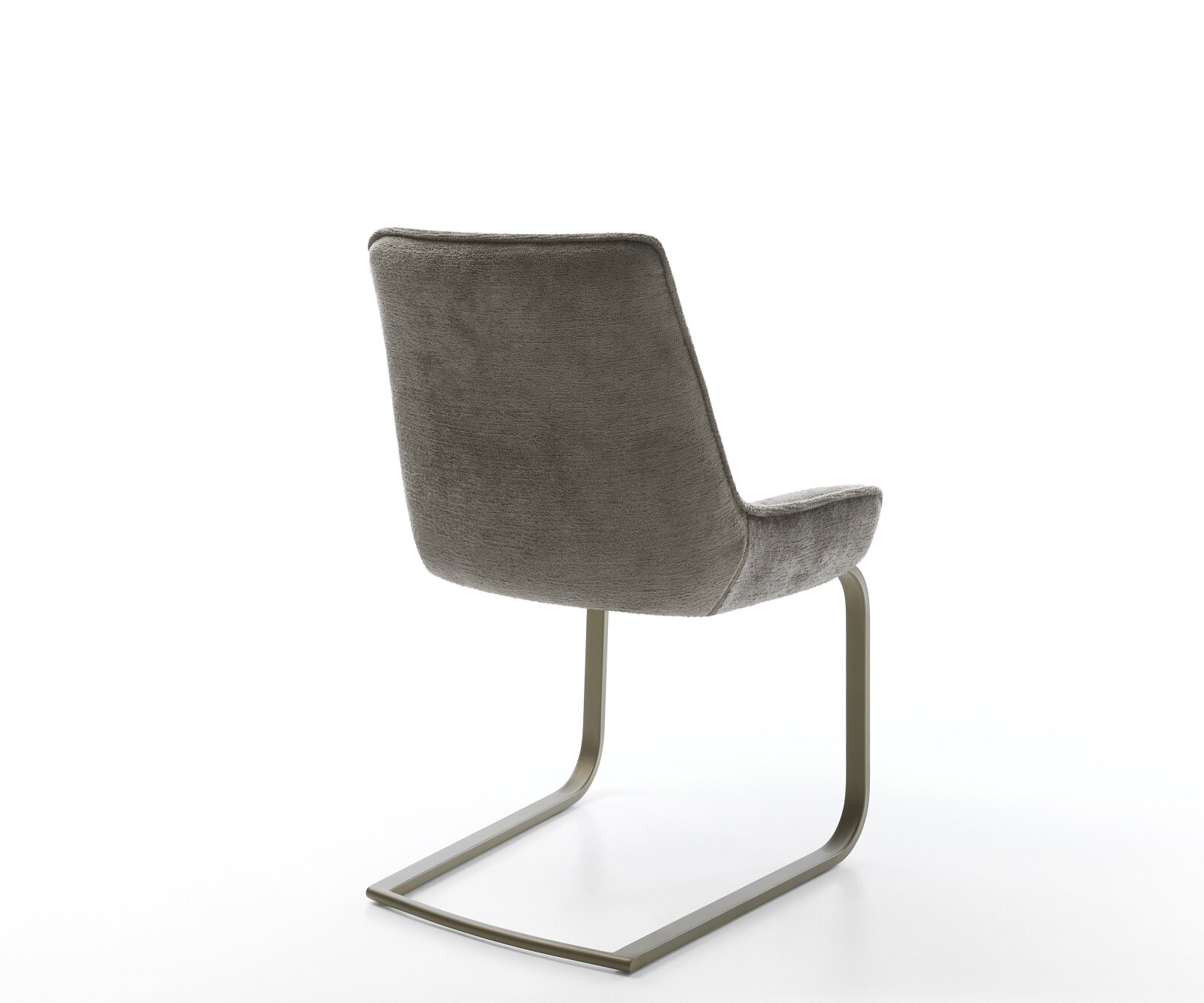 Cantilever Taimi-Flex bouclé doux couleur boue pied cantilever plat aspect titane 5