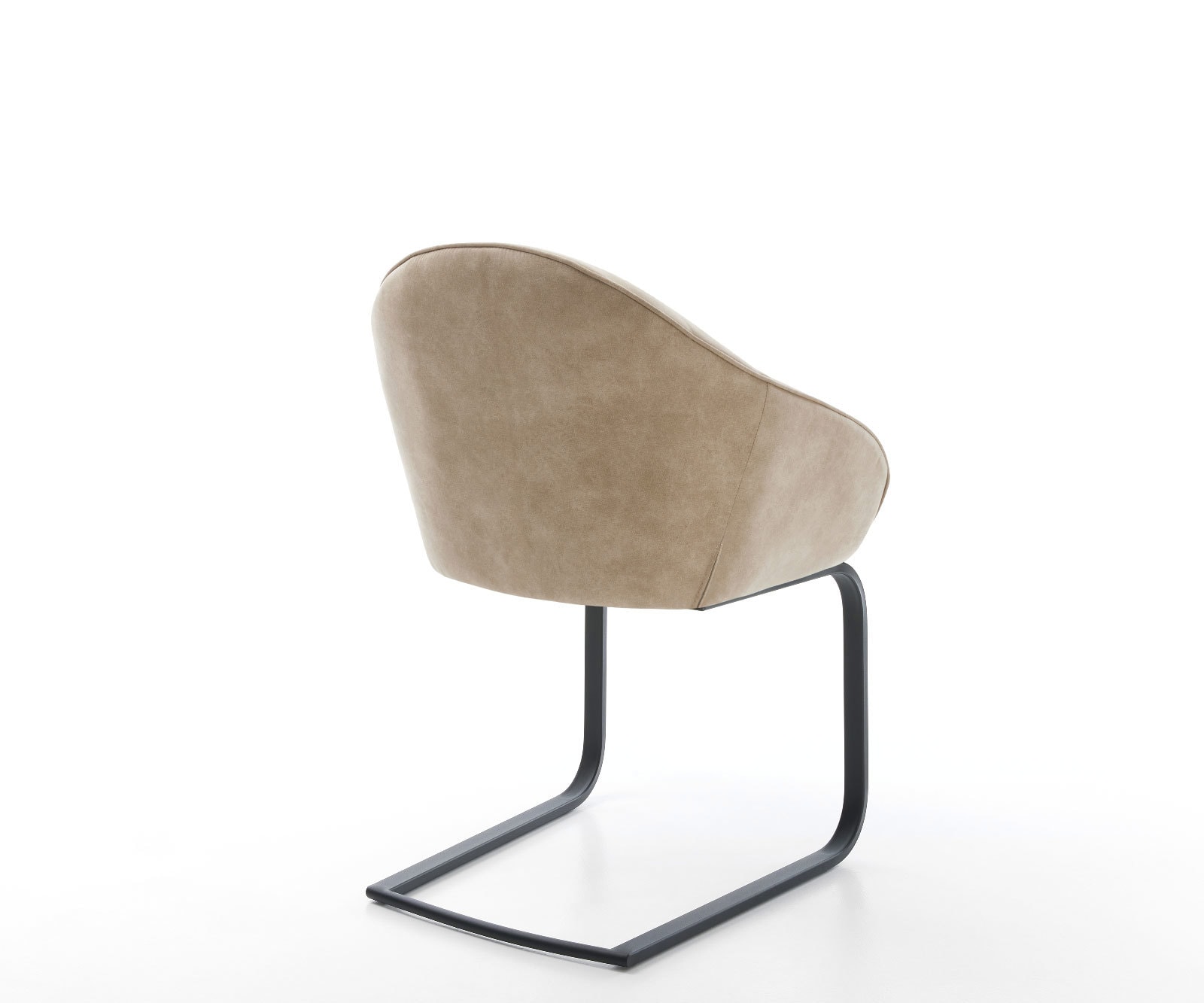 Cantilever Gaio-Flex microvelours beige vintage pied cantilever plat noir 4 Cantilever Gaio-Flex microvelours beige vintage pied cantilever plat noir 4