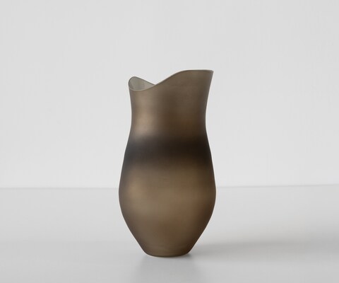 Vase Sinuo l16 x P16 x H30 cm Verre Aurum Soufflé à la bouche