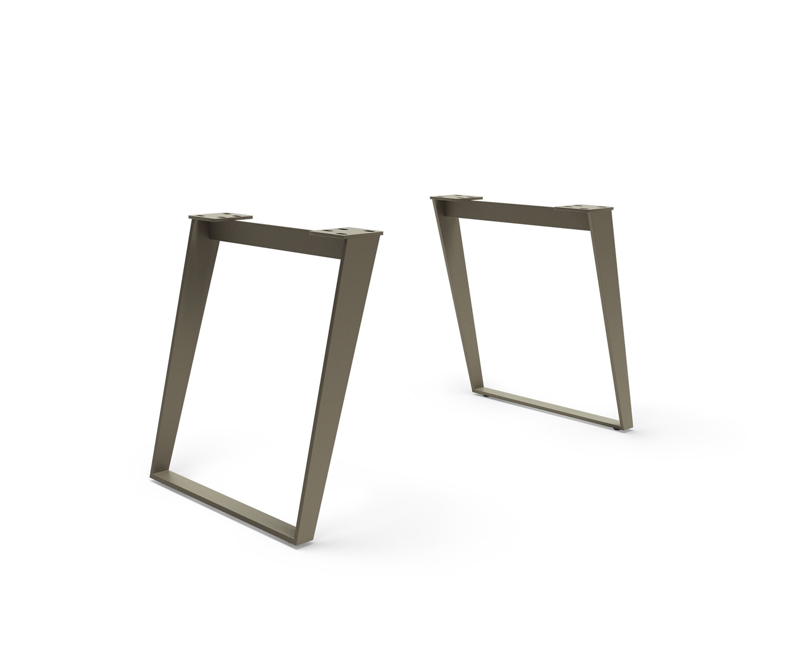 Pieds-de-table Métal Effet Fini Titane Oblique (set de 2) Pieds-de-table Métal Effet Fini Titane Oblique (set de 2)