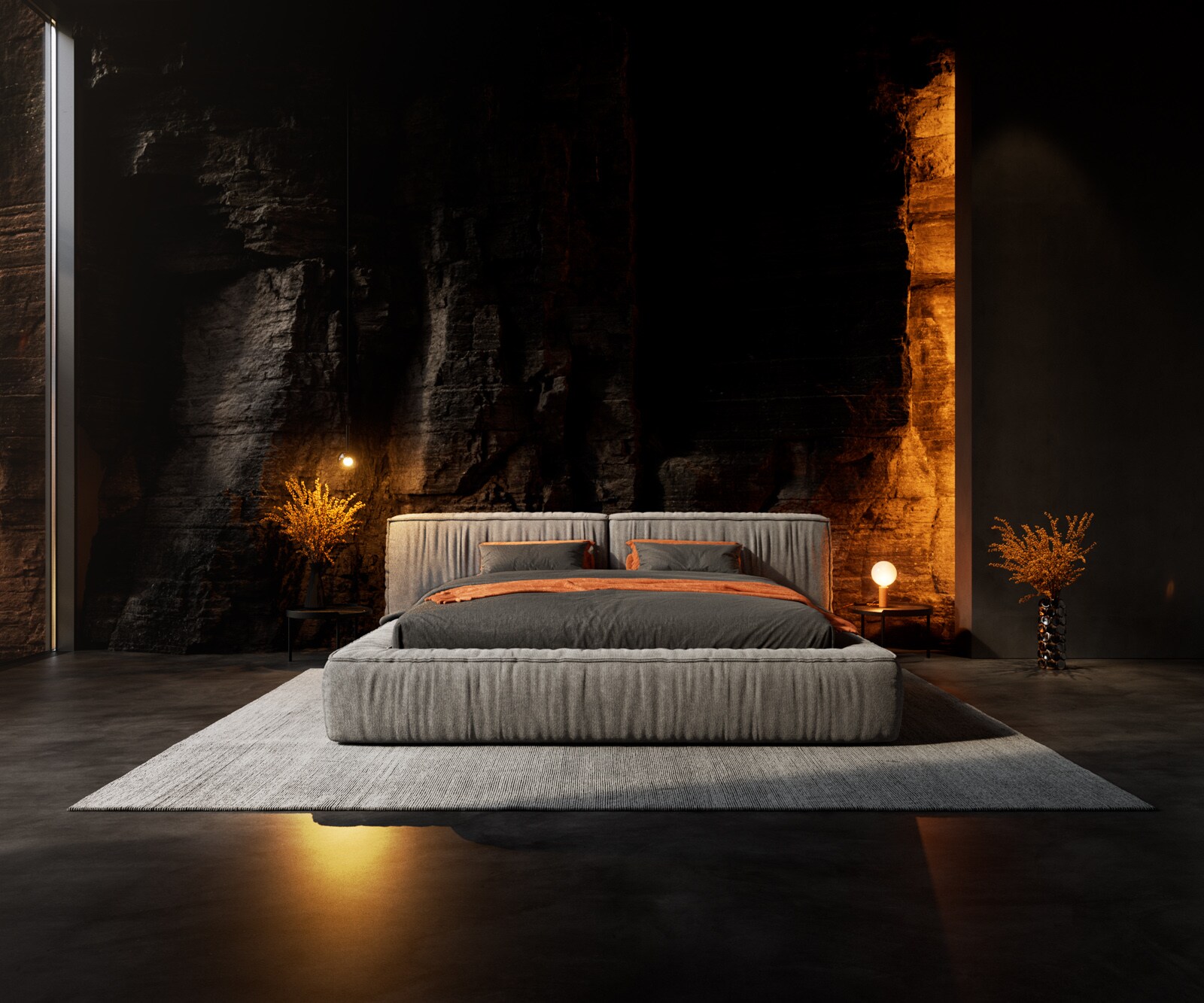 Sommier-rembourré Coperti 180x200 cm microfibre gris 1