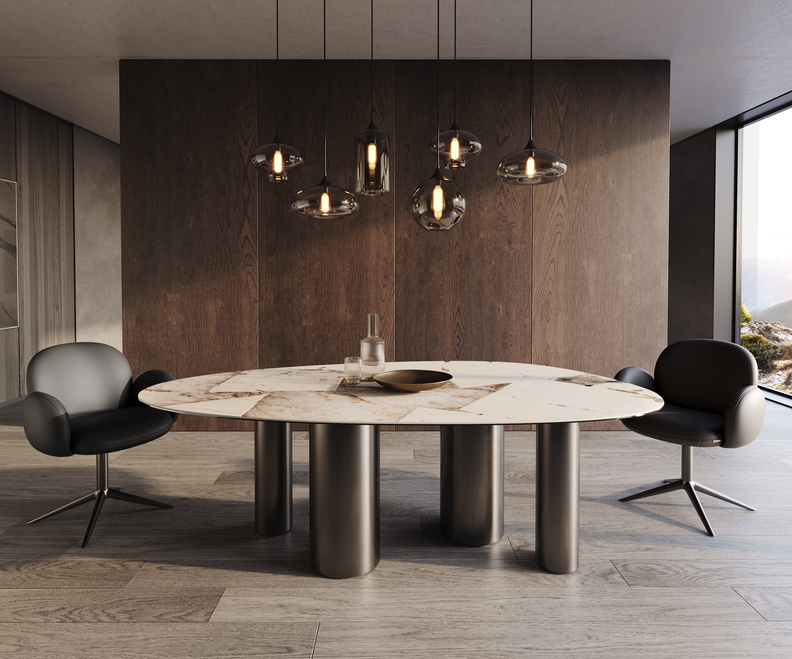Table à manger Edge Oval 220x120 Céramique Iris FMG Patagonia Lappato Pilier Acier inoxydable Graphite 1 Table à manger Edge Oval 220x120 Céramique Iris FMG Patagonia Lappato Pilier Acier inoxydable Graphite 1