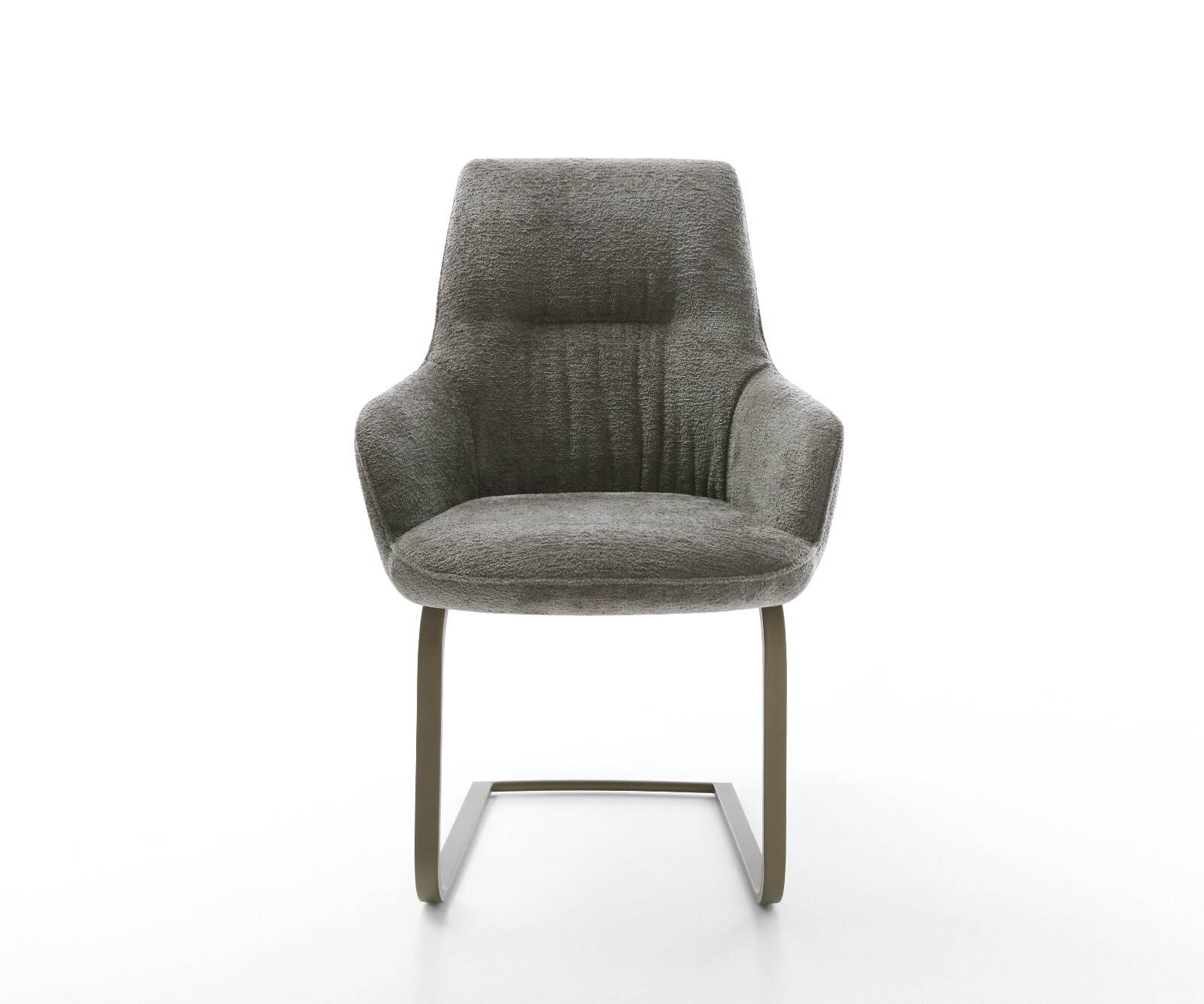 Cantilever Zelia-Flex avec accoudoirs bouclé doux boue pied cantilever plat noir ressorts ensachés 2