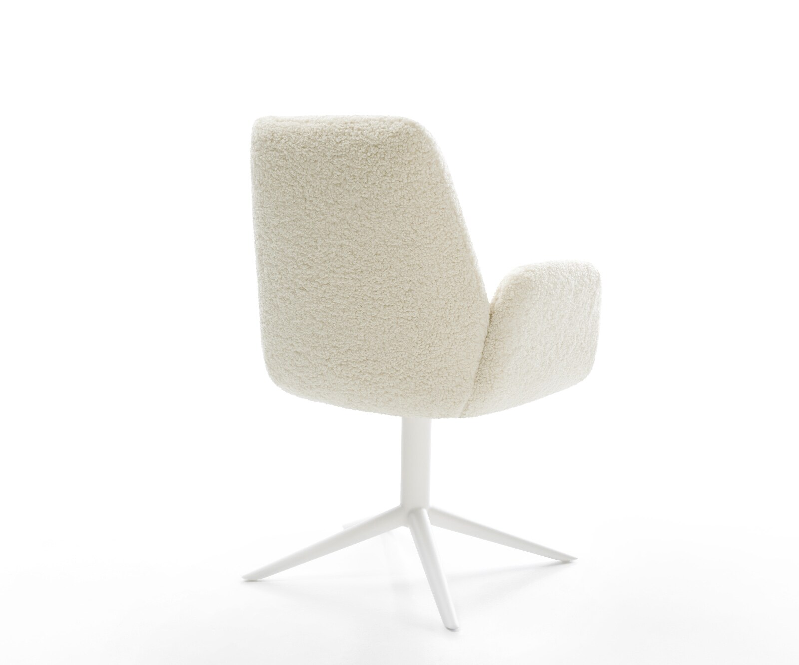 Chaise-pivotante Zoa-Flex tissu teddy beige pied de chaise 4 branches blanc pivotement sur 360° fonction bascule resorts ensachés 4