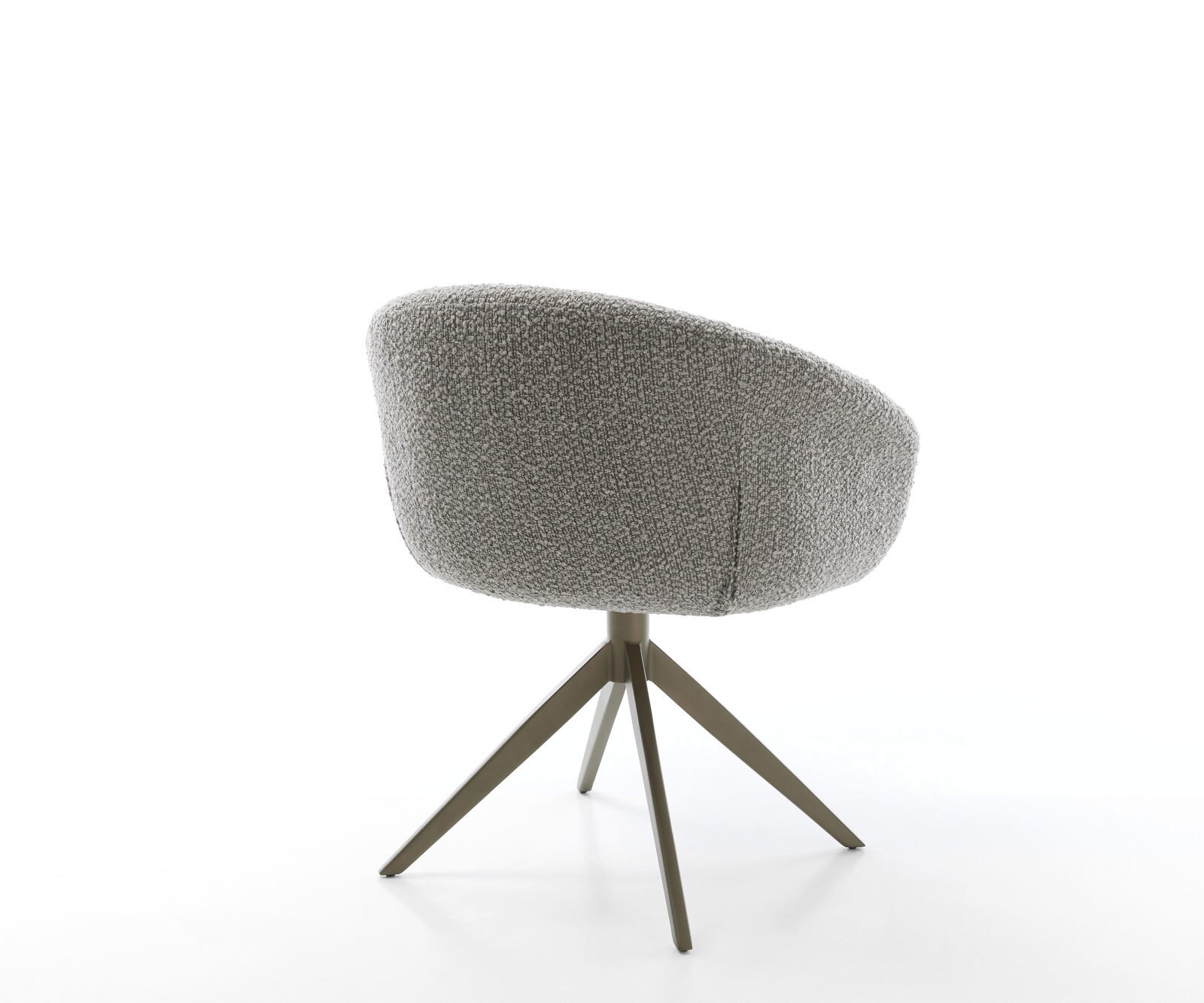 Chaise-pivotante Vinka-Flex bouclé gris argenté pied croisé large aspect titane pivotement sur 360° fonction bascule ressorts ensachés 4 Chaise-pivotante Vinka-Flex bouclé gris argenté pied croisé large aspect titane pivotement sur 360° fonction bascule ressorts ensachés 4