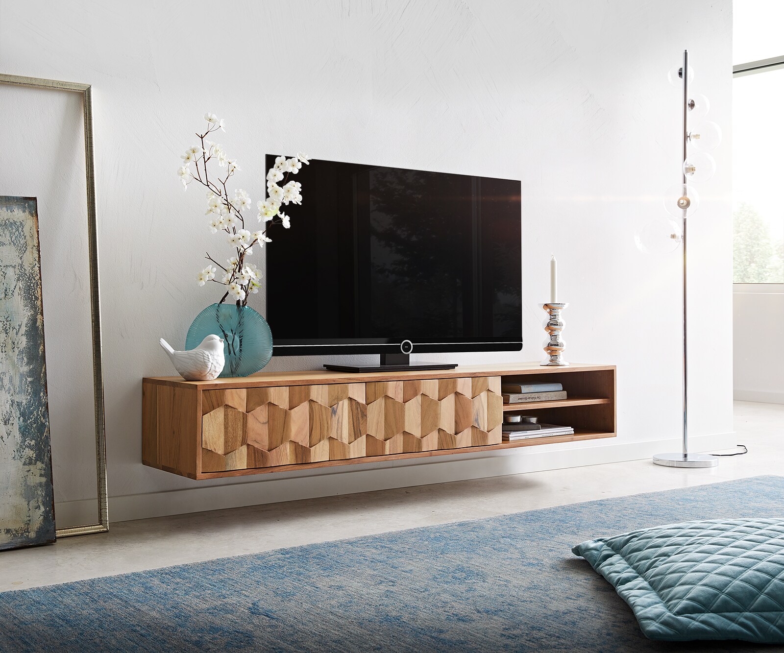 Meuble-TV Fevo en bois massif TV-Board 4