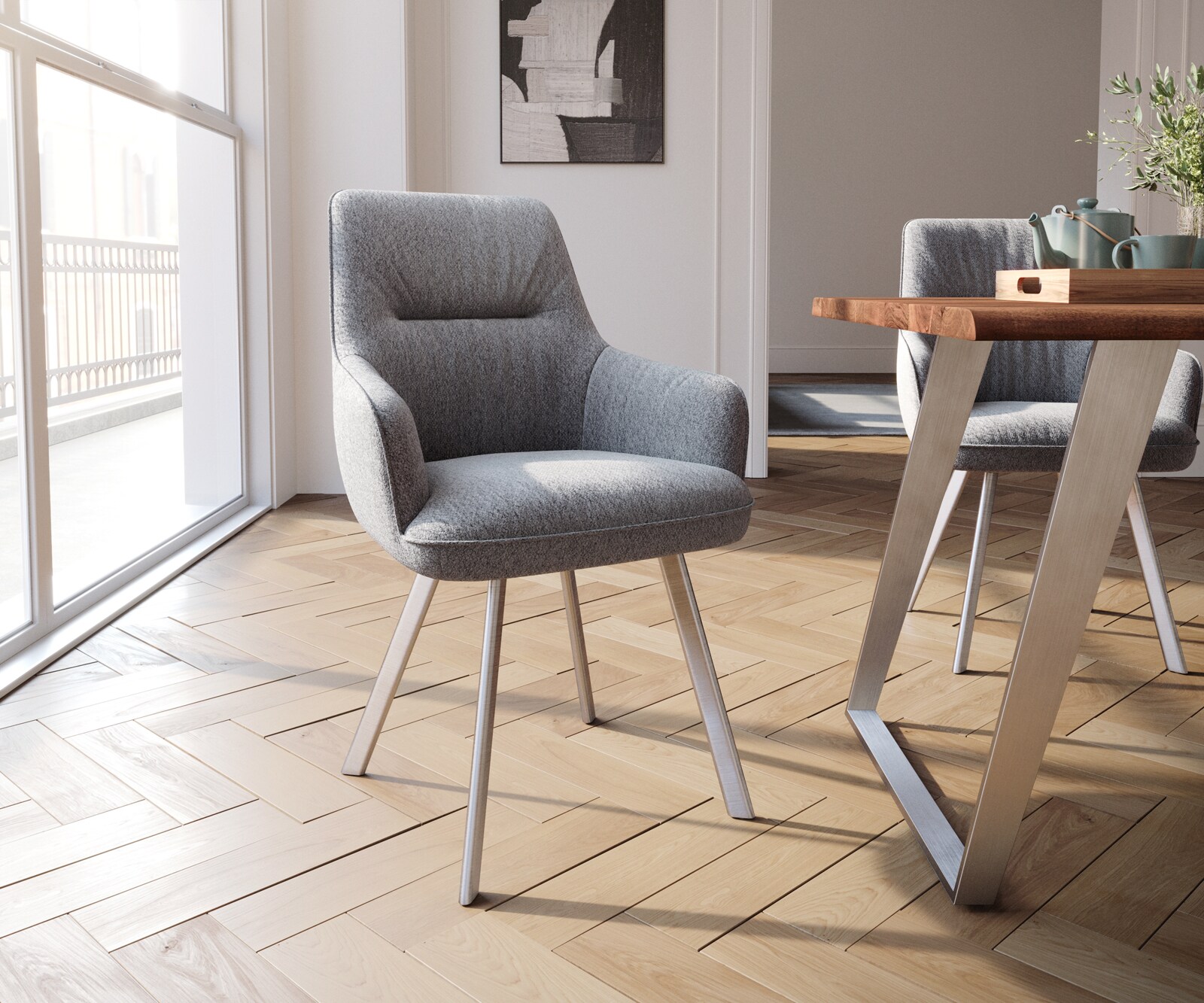 Chaise-de-salle-à-manger Zelia-Flex Chaise rembourrée 3