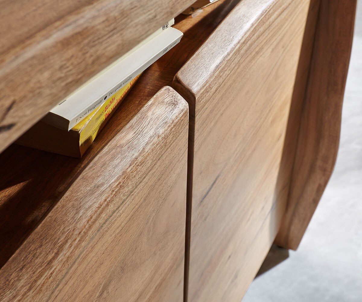 Commode Live-Edge 145 cm acacia nature 3 portes 3