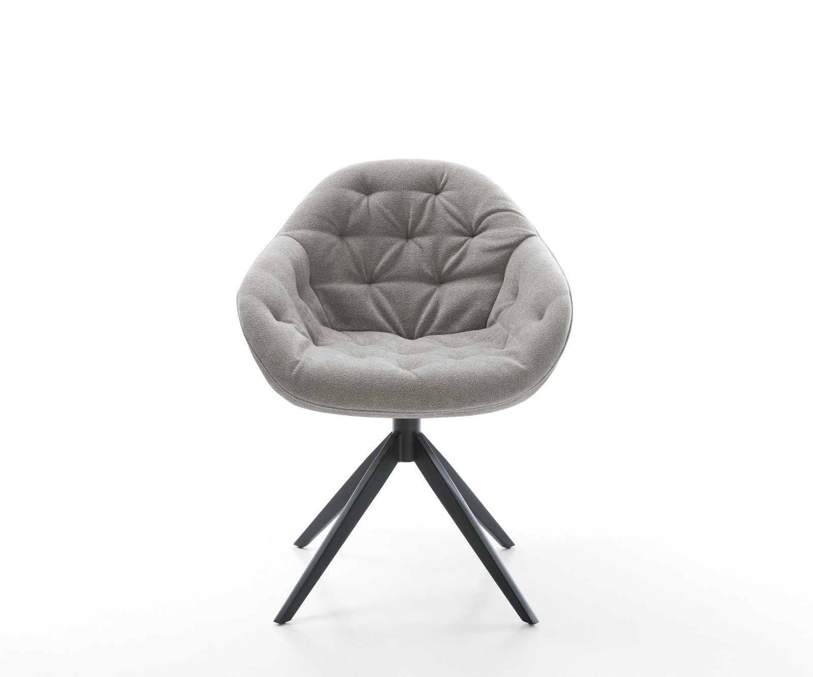 Chaise-pivotante Gaio-Flex tissu structuré doux gris pied croisé large noir pivotement sur 360° fonction bascule 1 Chaise-pivotante Gaio-Flex tissu structuré doux gris pied croisé large noir pivotement sur 360° fonction bascule 1
