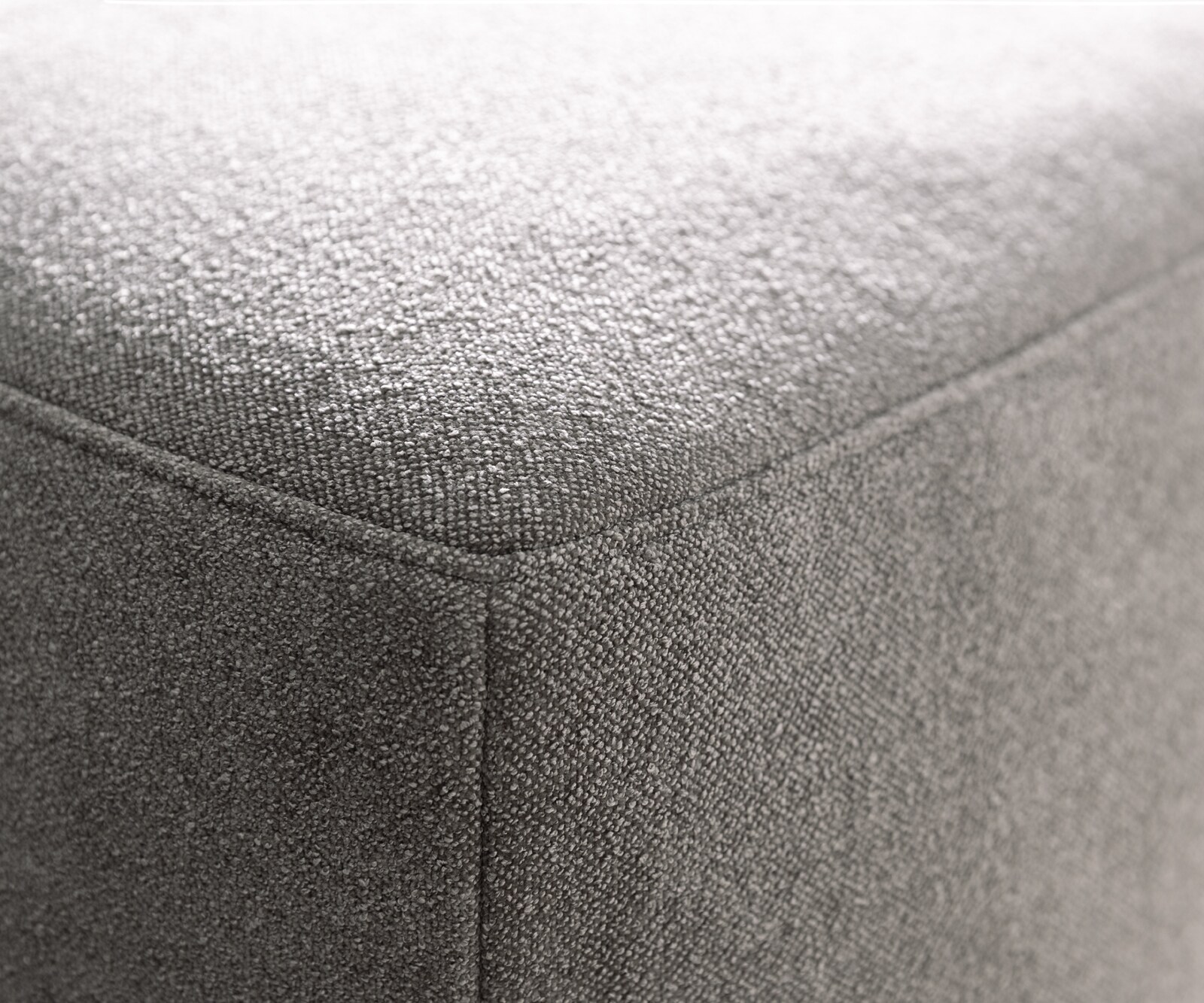 Bigsofa Freestyle 280x110 cm Tissu structuré doux Gris couture plate 4