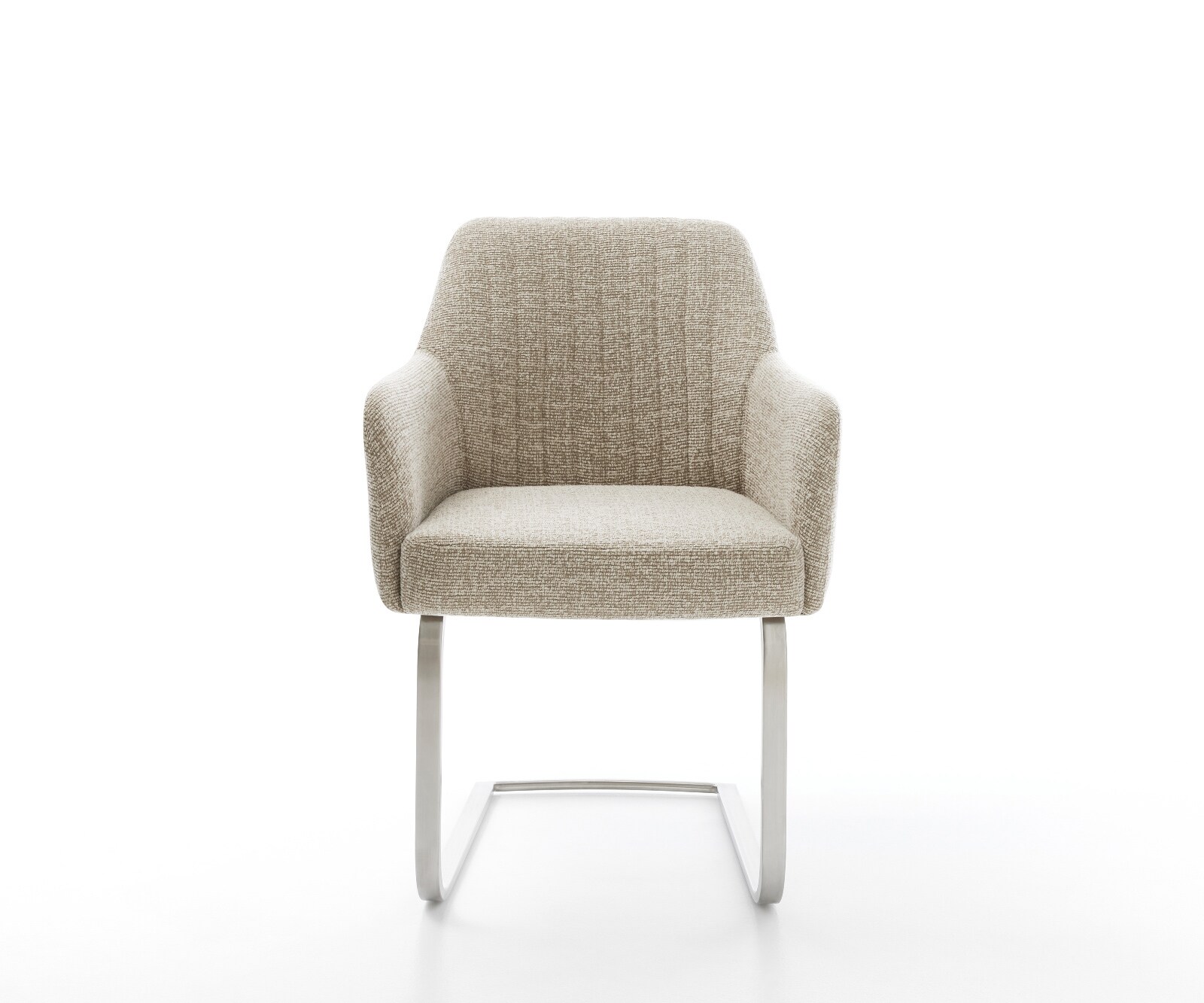 Cantilever Greg-Flex tissu tissé doux beige pied cantilever plat acier inoxydable resorts ensachés 2