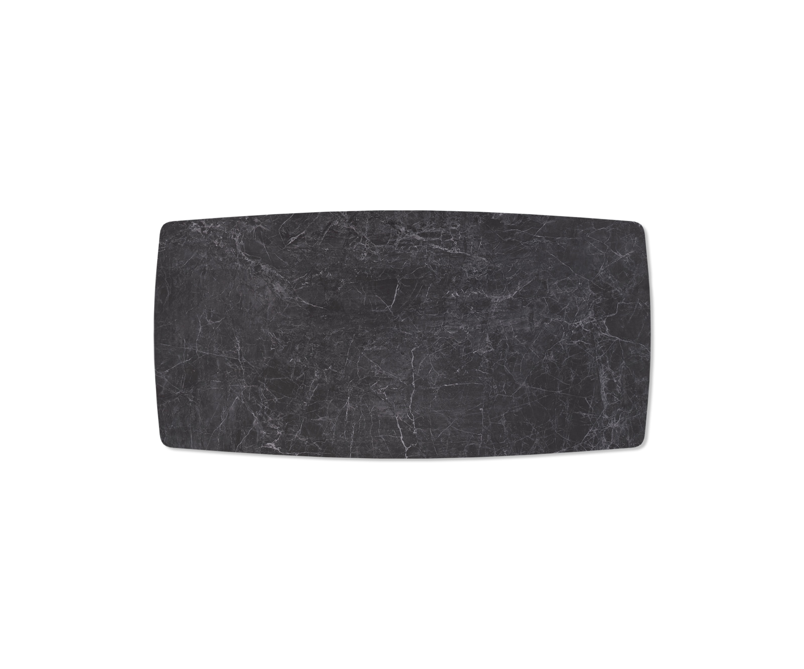 Table-à-manger Edge forme Boot 200x100cm Laminam® céramique gris pieds milieu acier plat noir 2 Table-à-manger Edge forme Boot 200x100cm Laminam® céramique gris pieds milieu acier plat noir 2