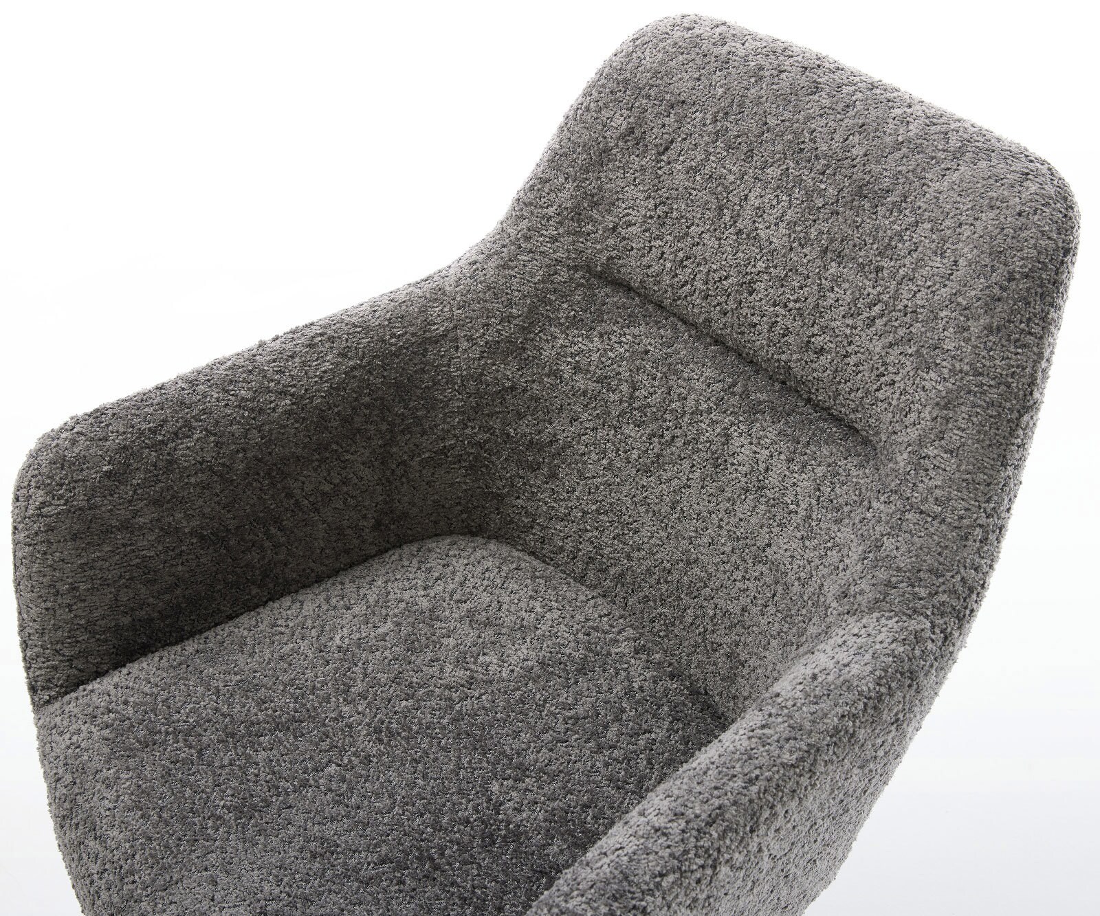 Chaise-pivotante Pejo-Flex bouclé gris pied croisé large noir pivotement sur 360° fonction bascule ressorts ensachés 3 Chaise-pivotante Pejo-Flex bouclé gris pied croisé large noir pivotement sur 360° fonction bascule ressorts ensachés 3