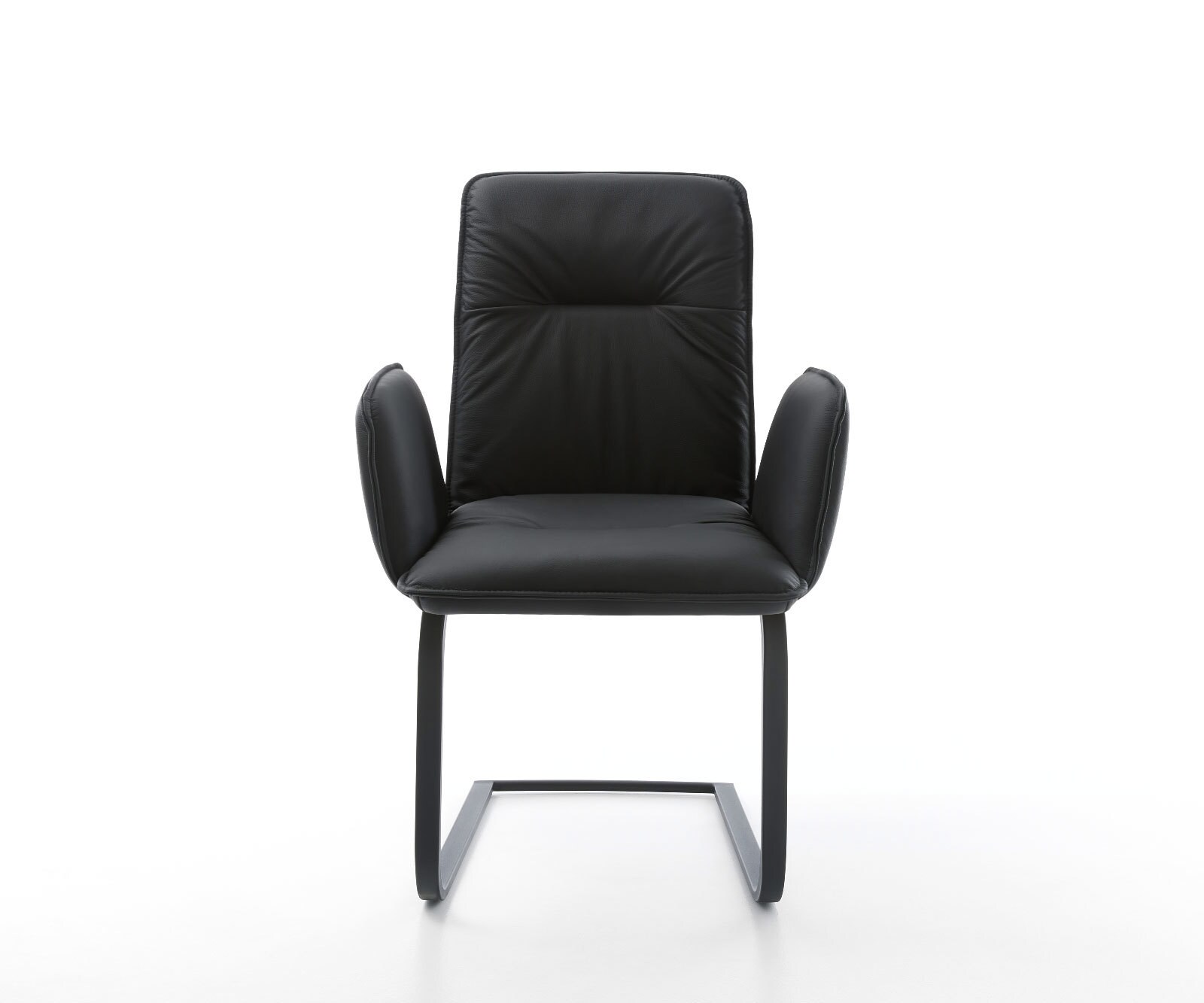 Cantilever Vinja-Flex cuir de vache noir pied cantilever plat noir 1 Cantilever Vinja-Flex cuir de vache noir pied cantilever plat noir 1