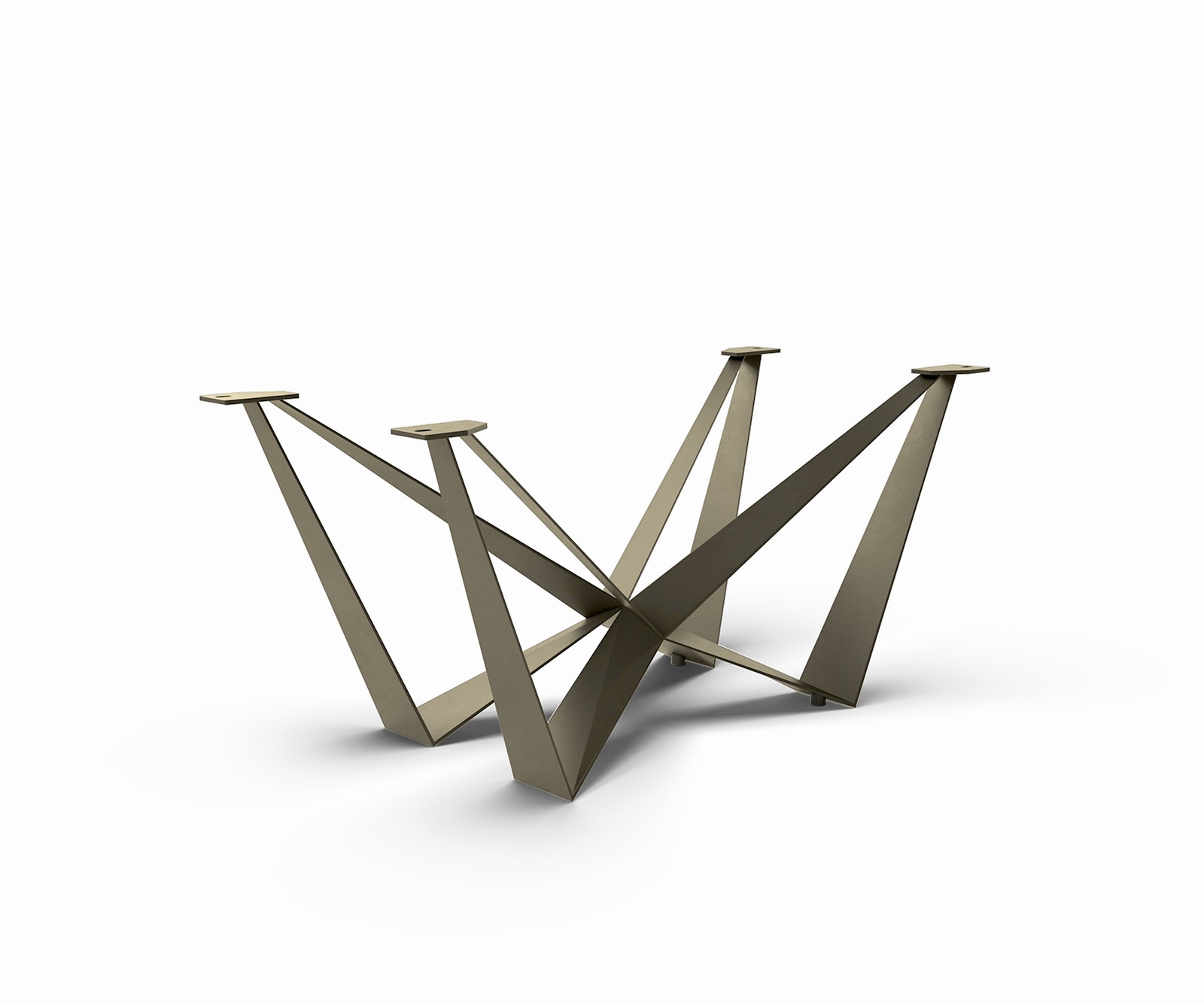 Piètement-de-table Spider finition métal effet titane pour tables à rallonges de 180 à 300 cm 1