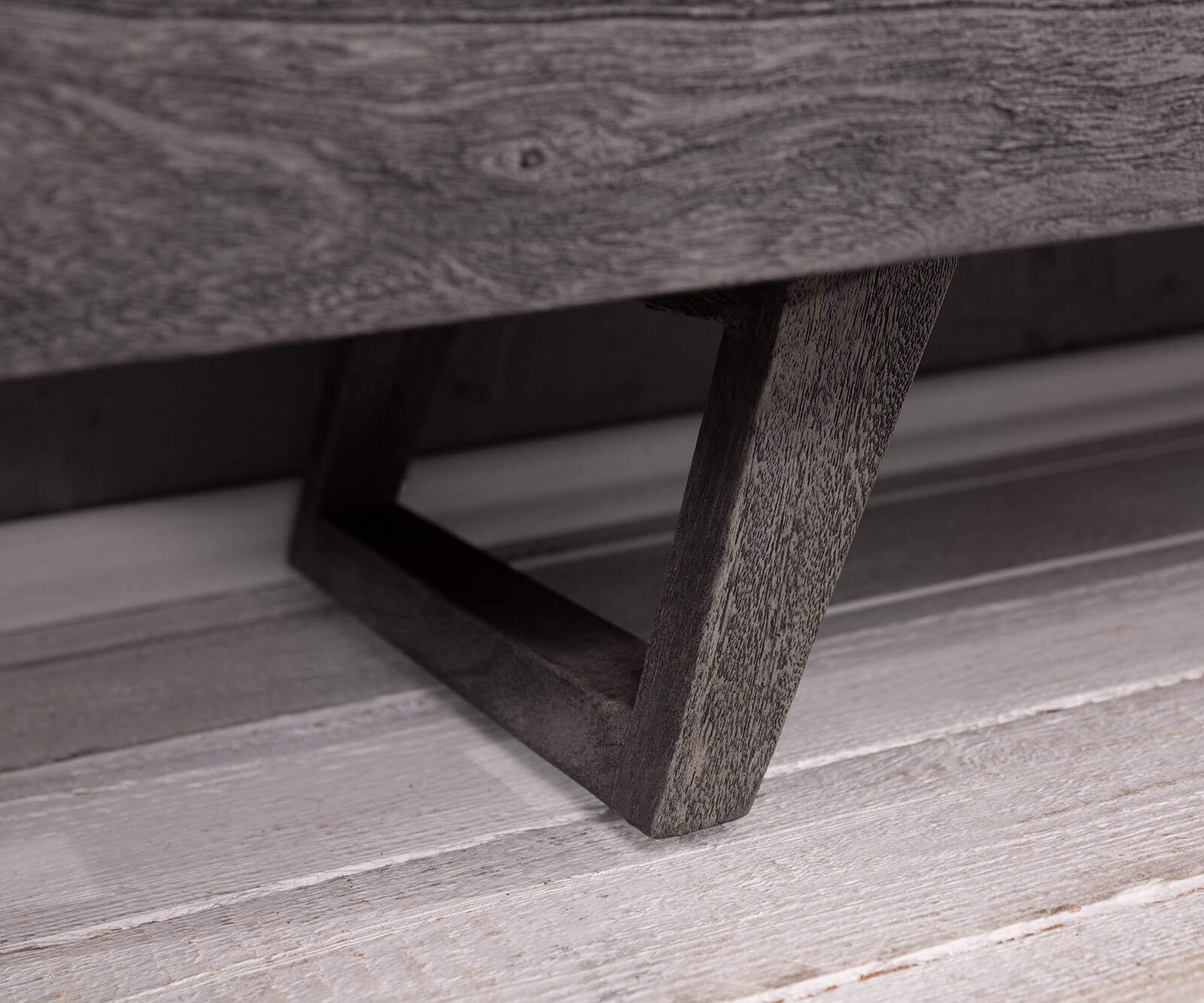 Meuble-TV Wyatt 220 cm acacia platine 4 tiroirs 6