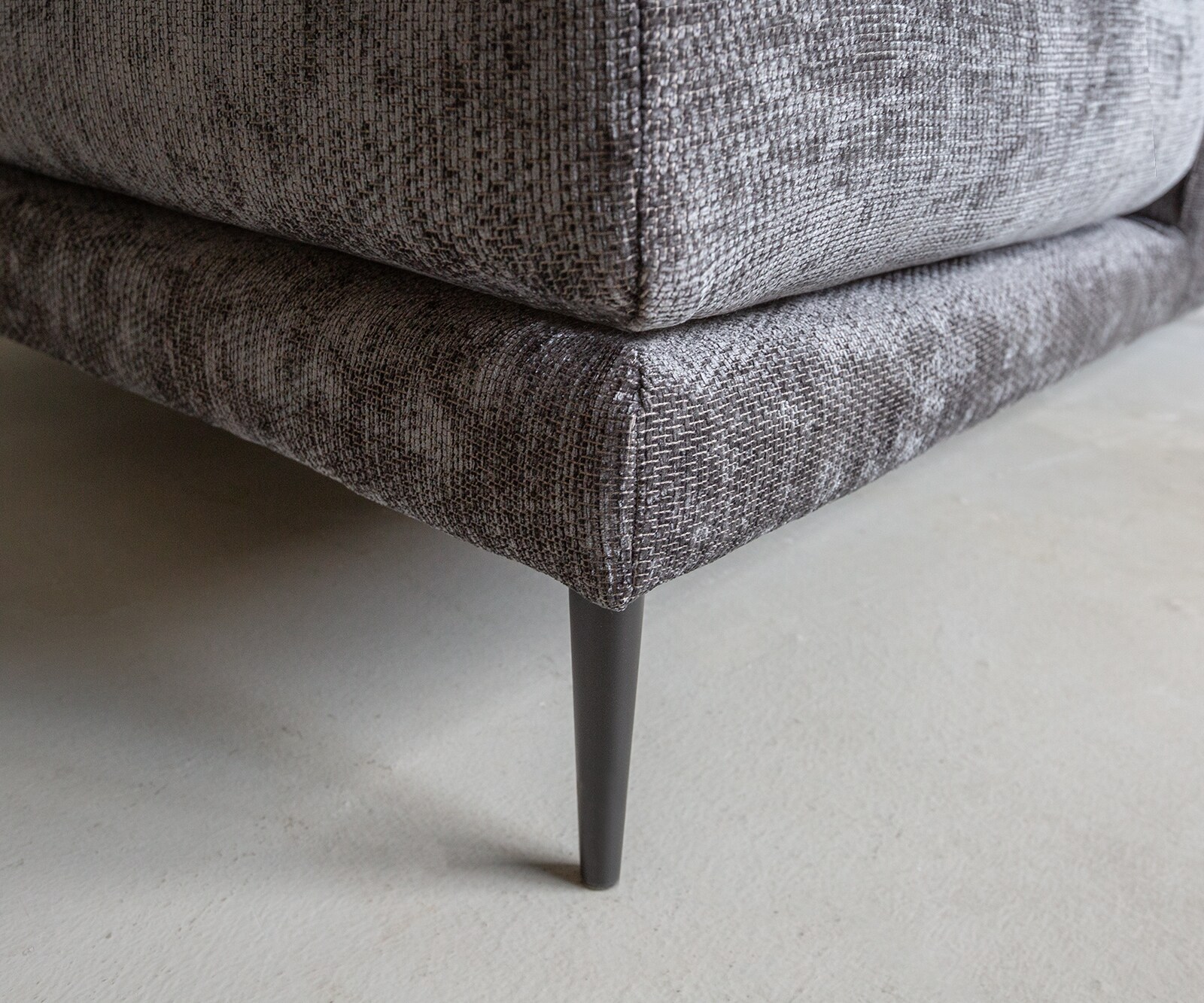 Canapé-d'angle Sottil 290 x 165cm chenille anthracite Recamière gauche 5