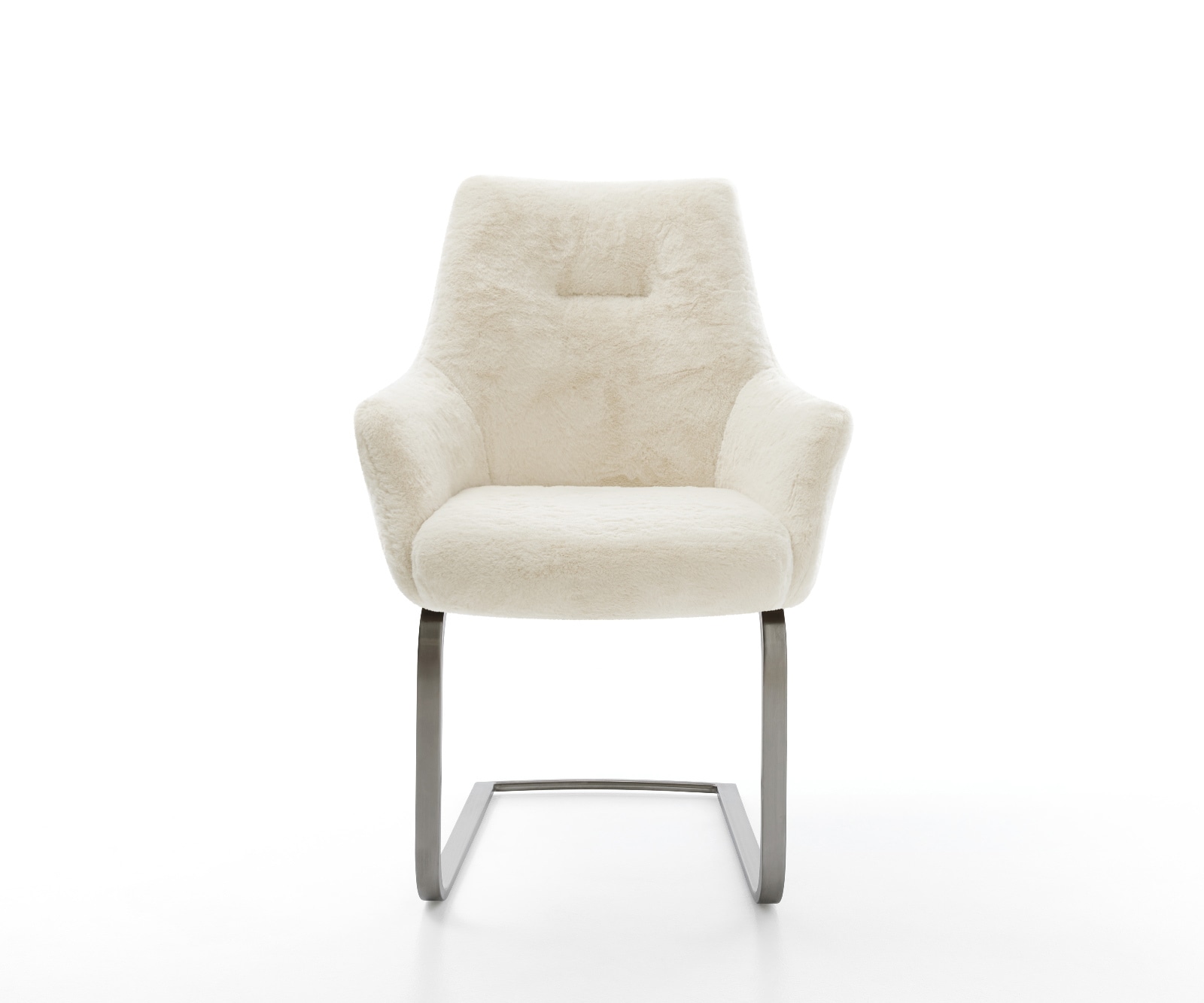 Cantilever Alja-Flex avec accoudoirs peluche crème-blanc pied cantilever plat grafiete resorts ensachés 2