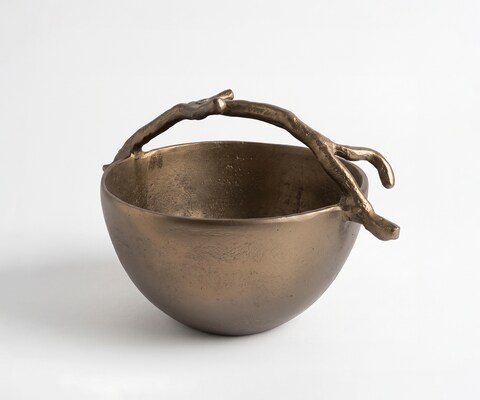 Coupe décorative Ramina l29 x P21 x H19 cm Aluminium Aurum Satin Moulée