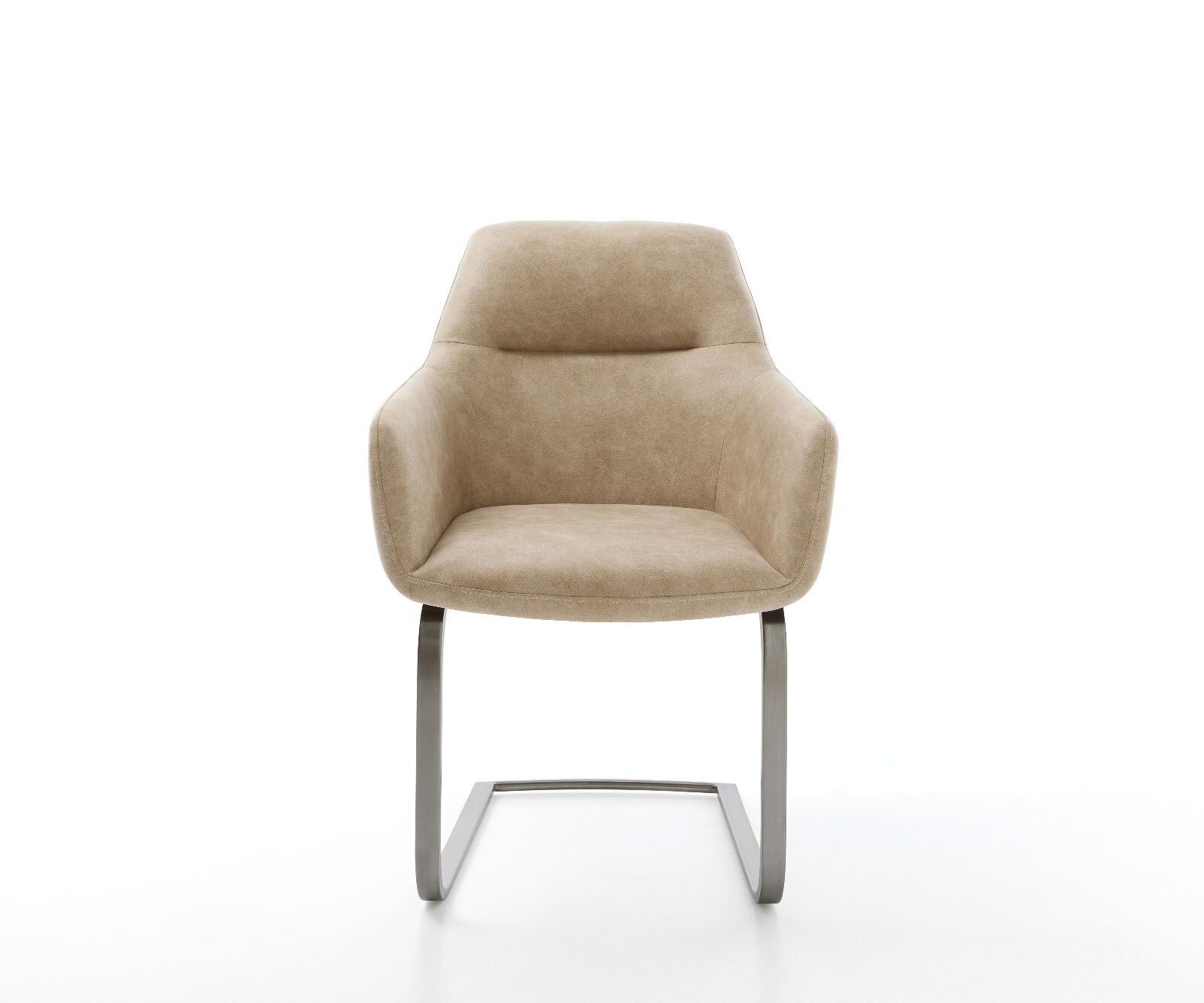 Cantilever Pejo-Flex microvelours beige vintage pied cantilever plat grafiete ressorts ensachés 2