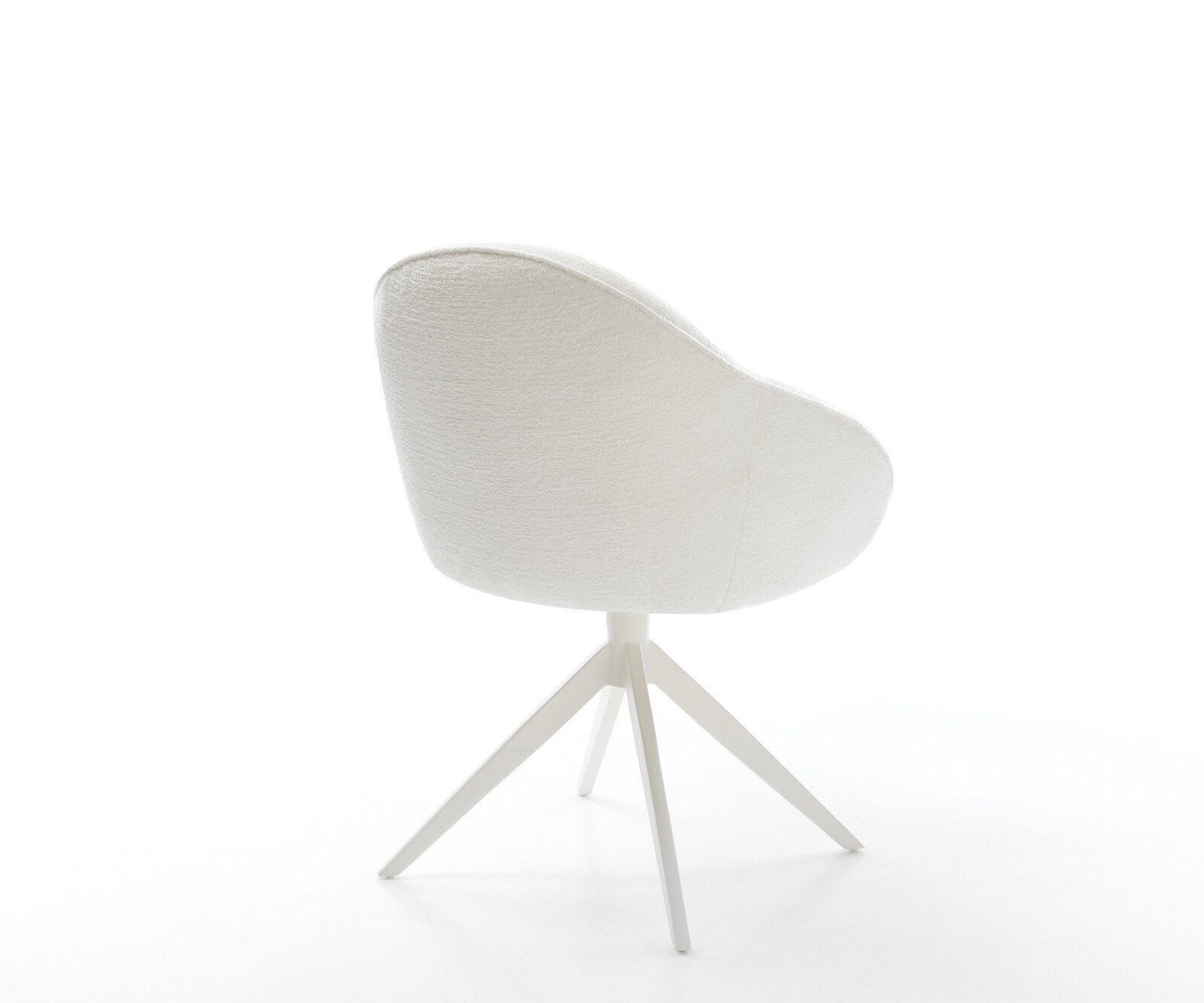 Chaise-pivotante Gaio-Flex bouclé doux beige pied croisé large blanc pivotement sur 360° fonction bascule 5