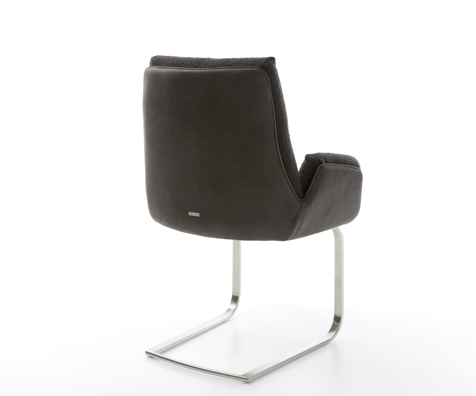 Cantilever Clea-Flex tissu mixte noir pied cantilever plat acier inoxydable brossé 4 Cantilever Clea-Flex tissu mixte noir pied cantilever plat acier inoxydable brossé 4
