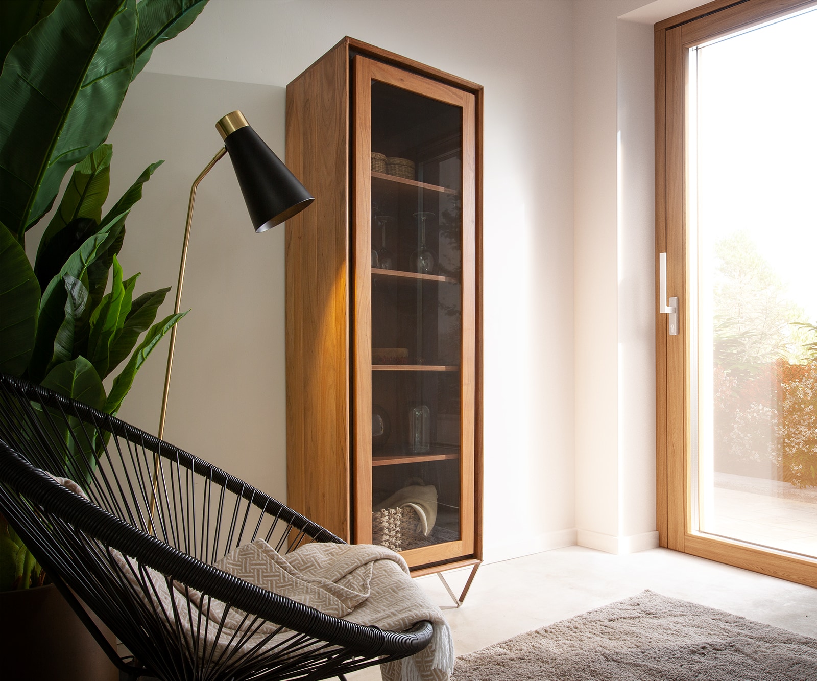 Vitrine Stonegrace Akazie Massivholz Steinfurnier 1 Vitrine Stonegrace Akazie Massivholz Steinfurnier 1