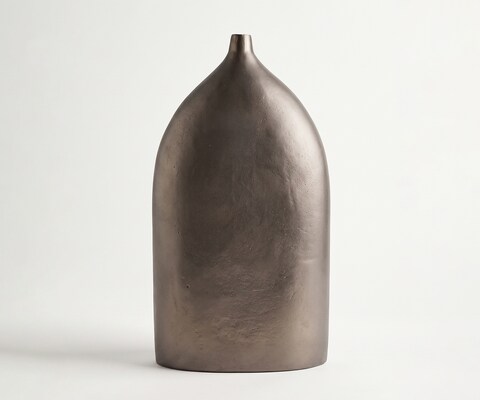 Vase Ogiva l32 x P16 x H56 cm Aluminium Hämatit Moulé