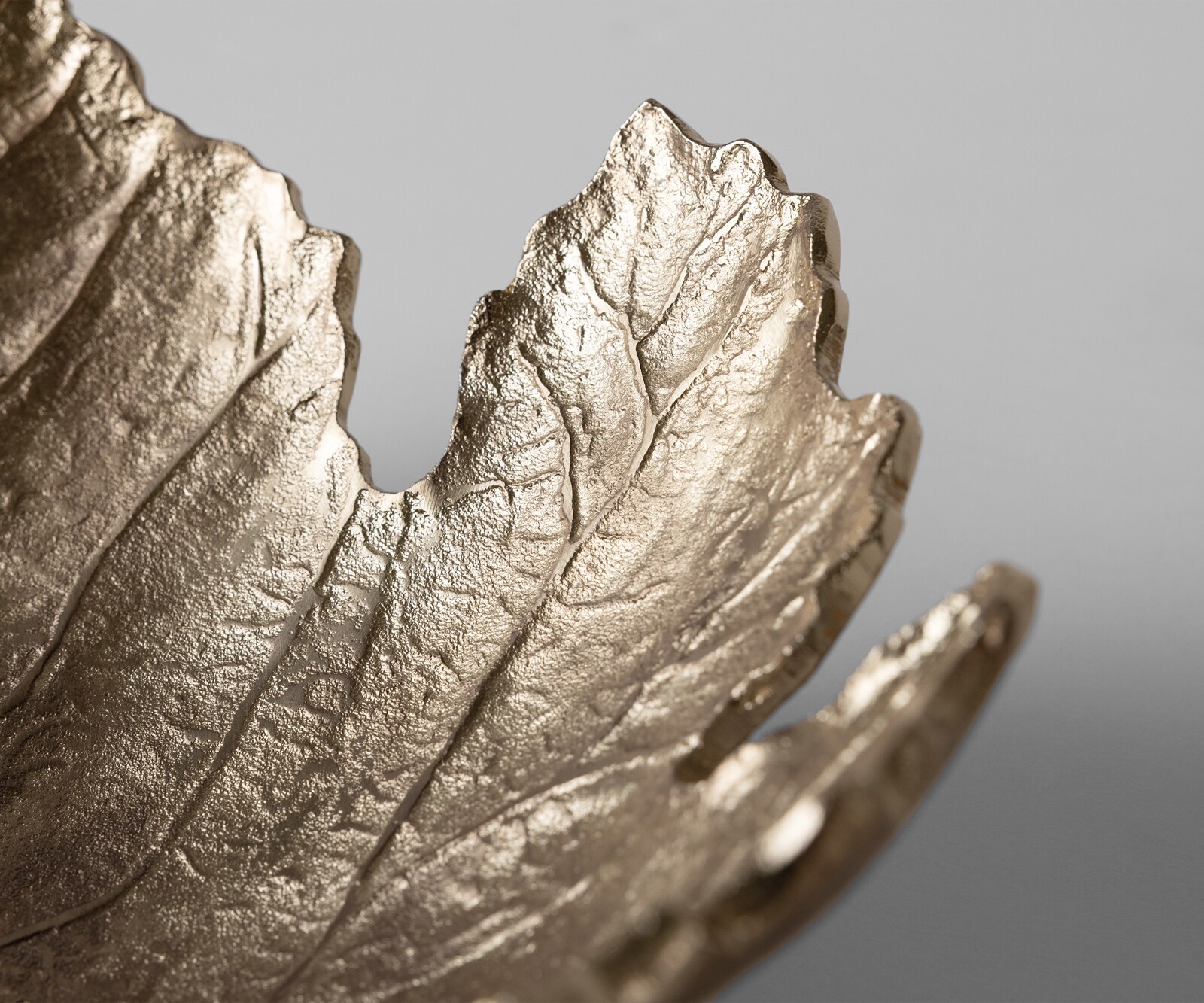 Coupe décorative Folia l41 x P38 x H12 cm Aluminium Champagner Faite main 5