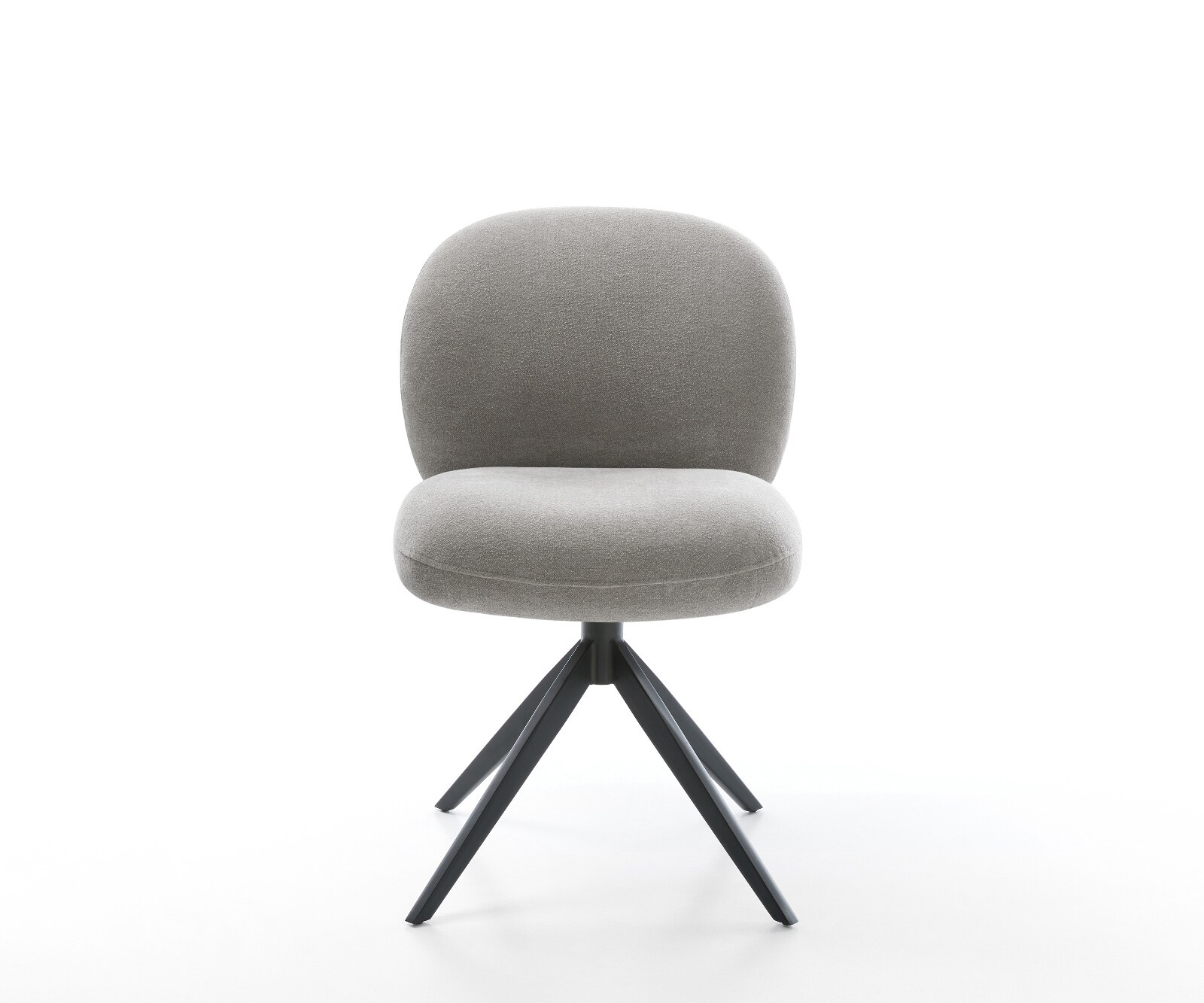 Chaise-pivotante Nube-Flex tissu structuré doux gris pied croisé large noir pivotement sur 360° fonction bascule resorts ensachés 2