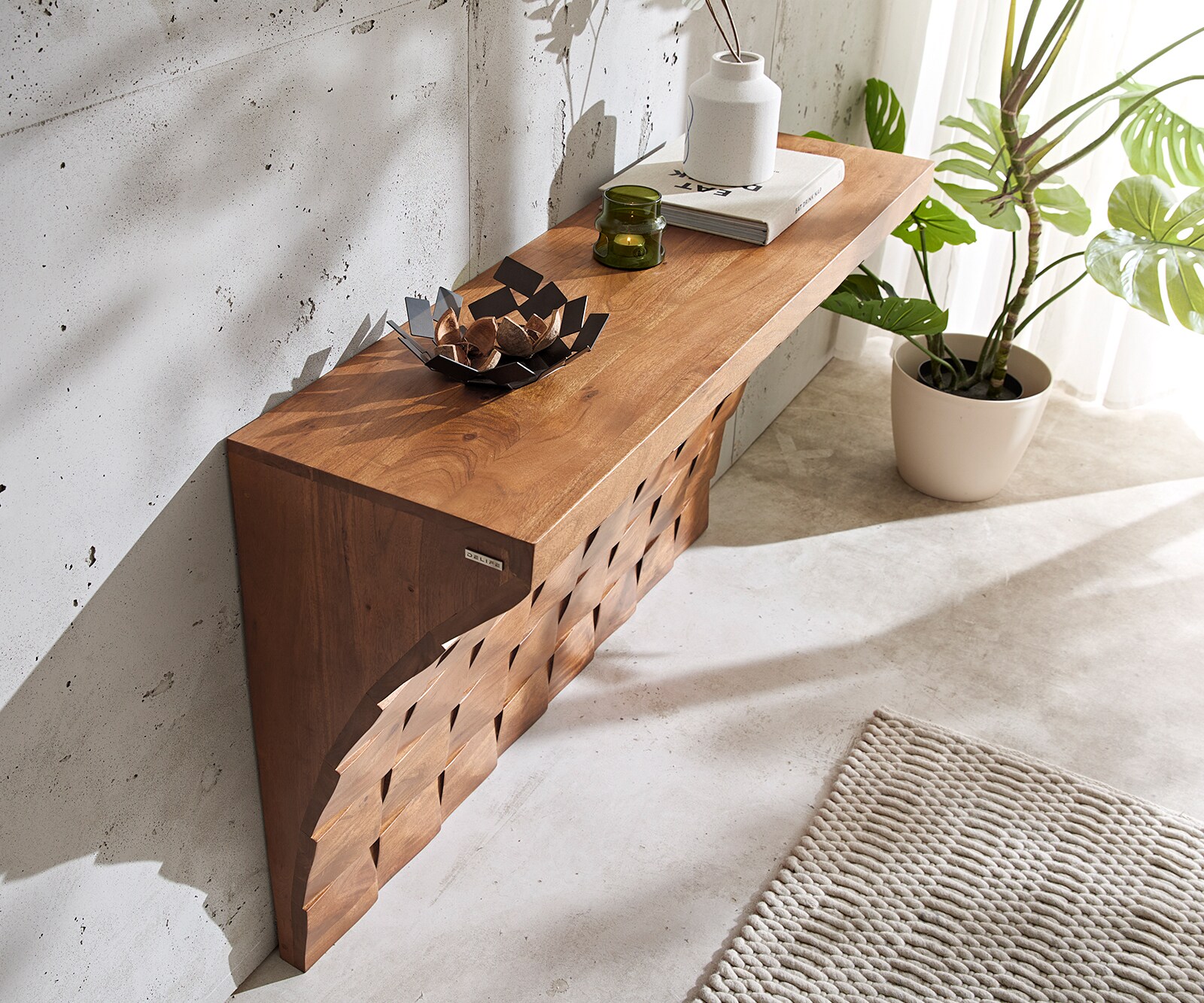 Console Eremos 120x35 cm acacia naturel 3