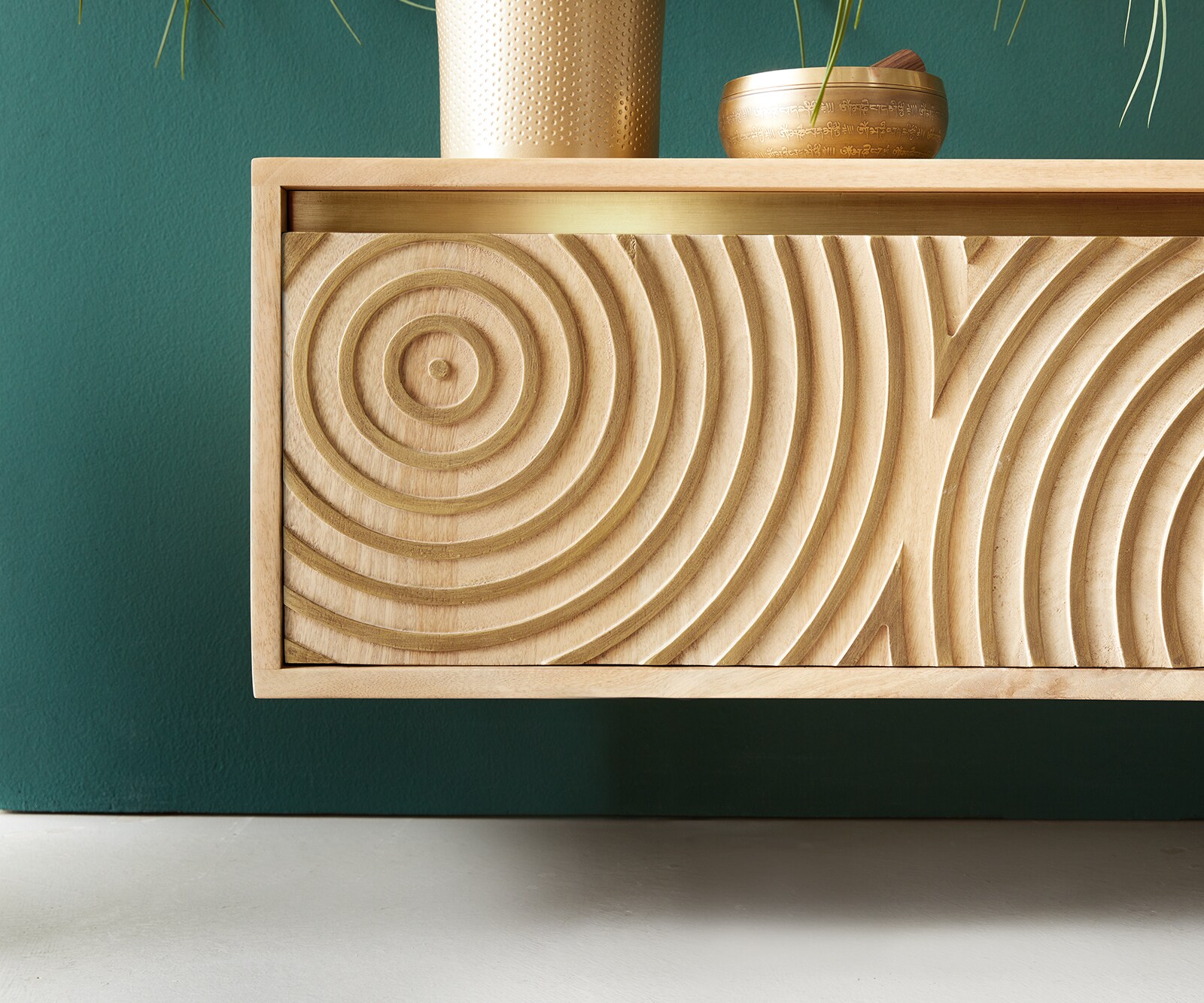Meuble-TV Budaya 220 cm manguier naturel 4 portes  8