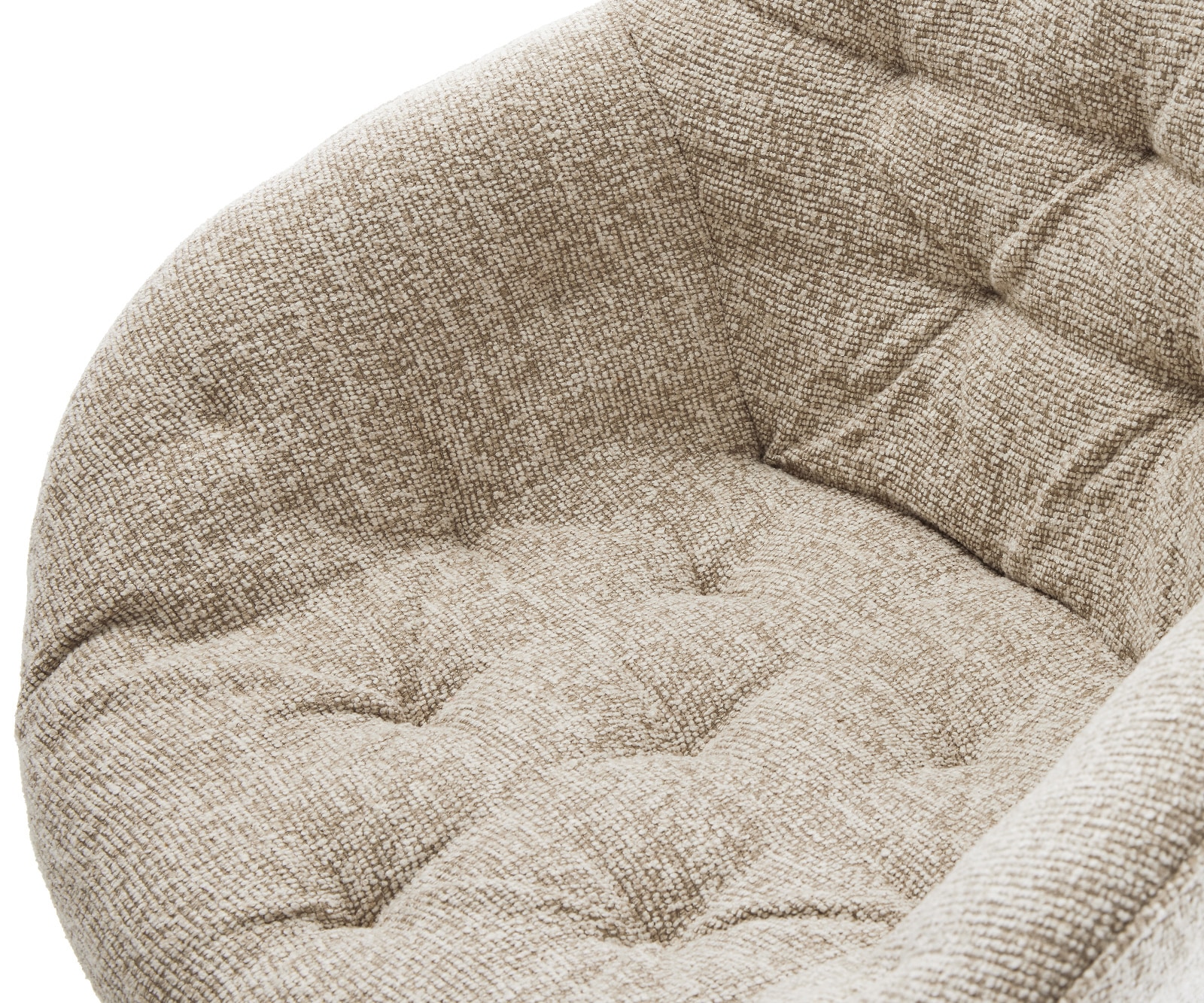 Cantilever Gaio-Flex tissu tissé doux beige pied cantilever plat acier inoxydable 3 Cantilever Gaio-Flex tissu tissé doux beige pied cantilever plat acier inoxydable 3