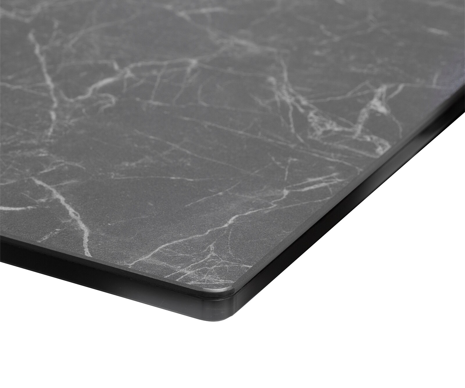Table à manger Edge 180-220x100 céramique Laminam®Nero Greco gris Wave acier inoxydable extensible 4