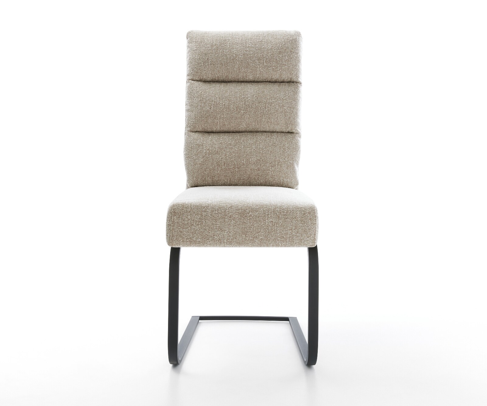 Cantilever Pela-Flex tissu tissé doux beige pied cantilever plat noir resorts ensachés 2