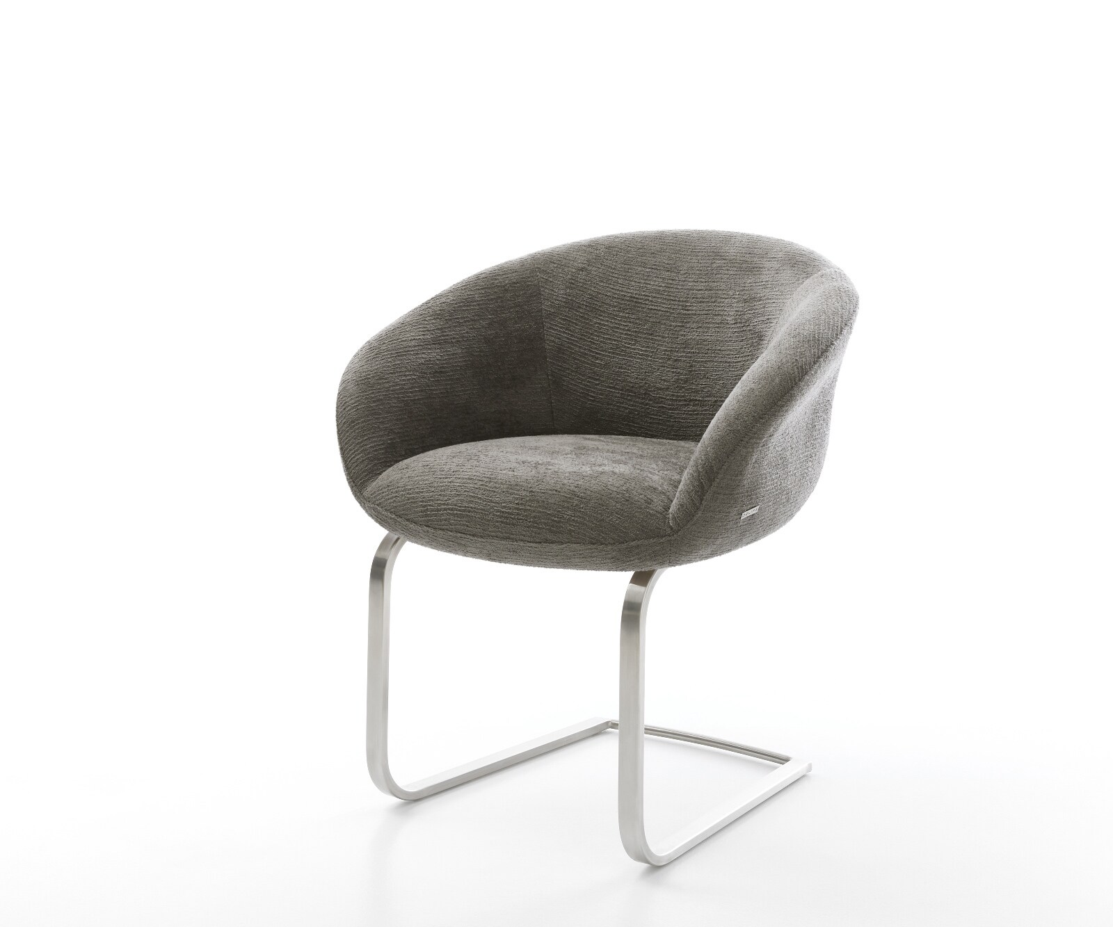 Cantilever Vinka-Flex avec accoudoirs bouclé doux couleur boue pied cantilever plat acier inoxydable resorts ensachés 1