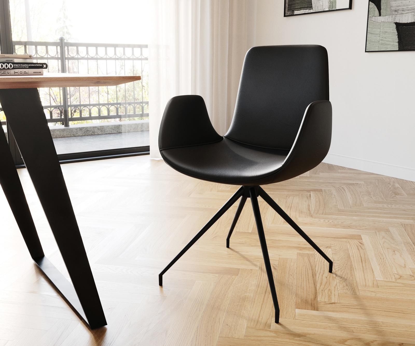 Chaise-de-salle-à-manger Ilia-Flex Chaise rembourrée Chaise-de-salle-à-manger Ilia-Flex Chaise rembourrée