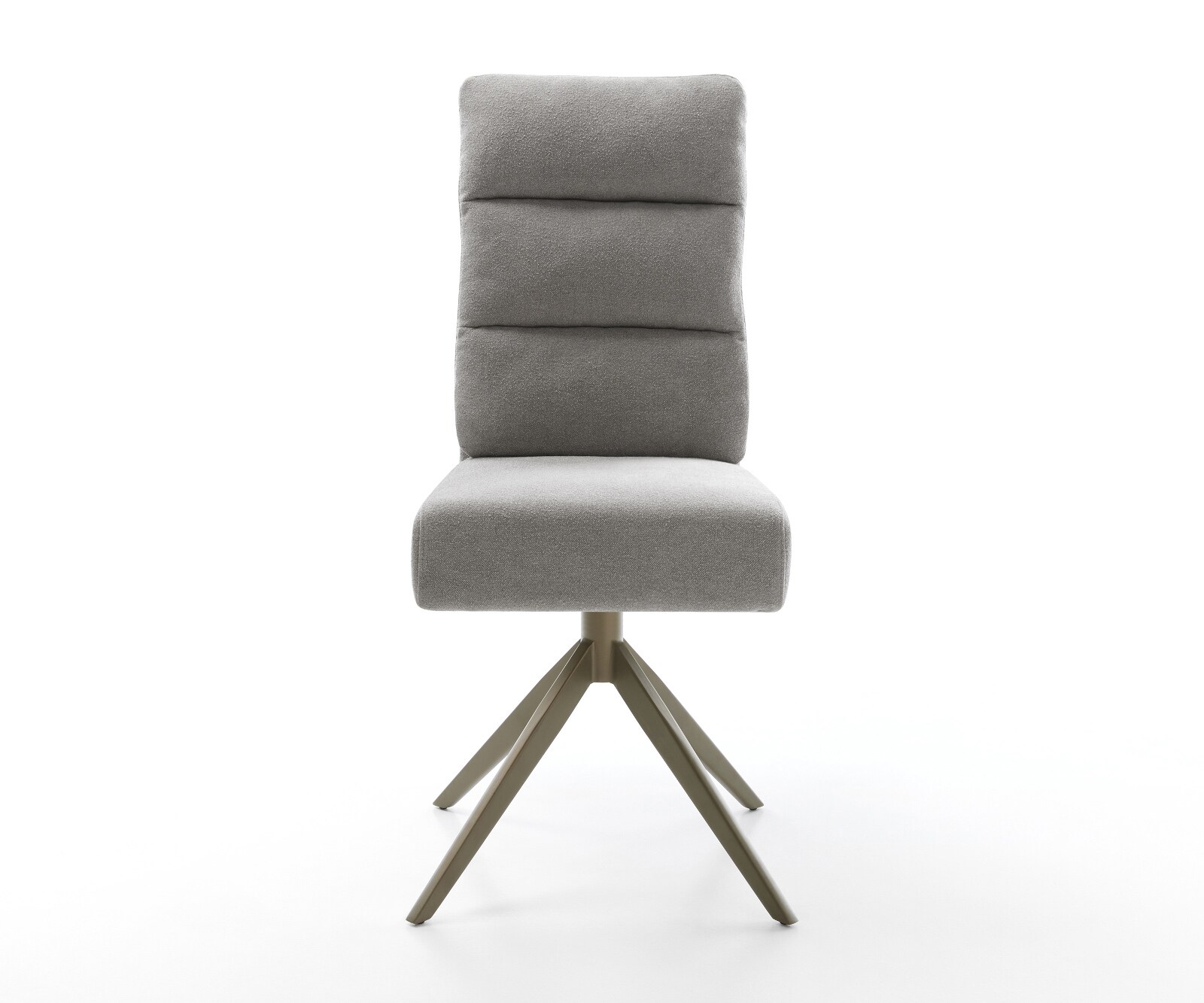 Chaise-pivotante Pela-Flex tissu structuré doux gris pied croisé large aspect titane pivotement sur 360° fonction bascule resorts ensachés 2