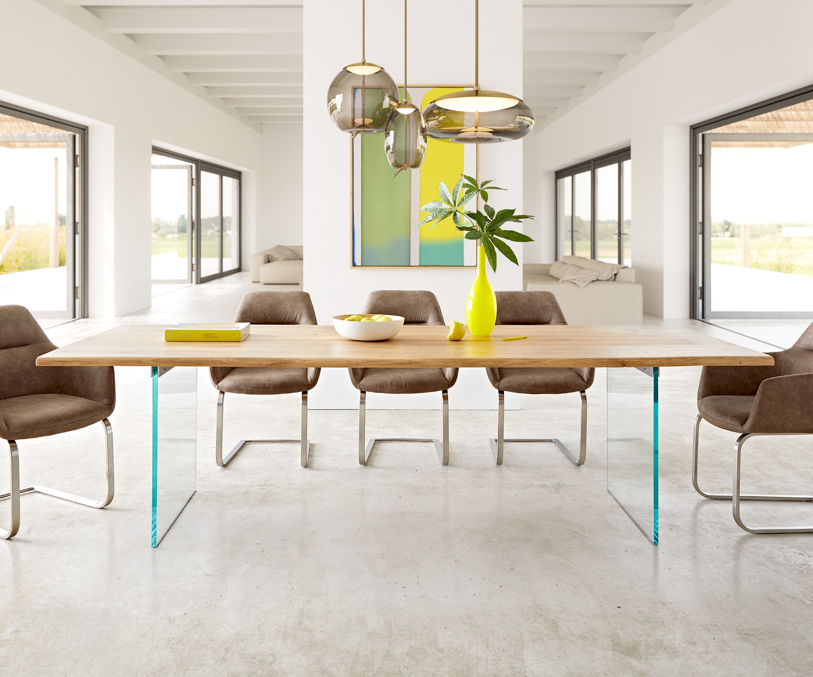 Table à manger Edge 260x100x2,5-3 chêne nature verre Live-Edge 1 Table à manger Edge 260x100x2,5-3 chêne nature verre Live-Edge 1