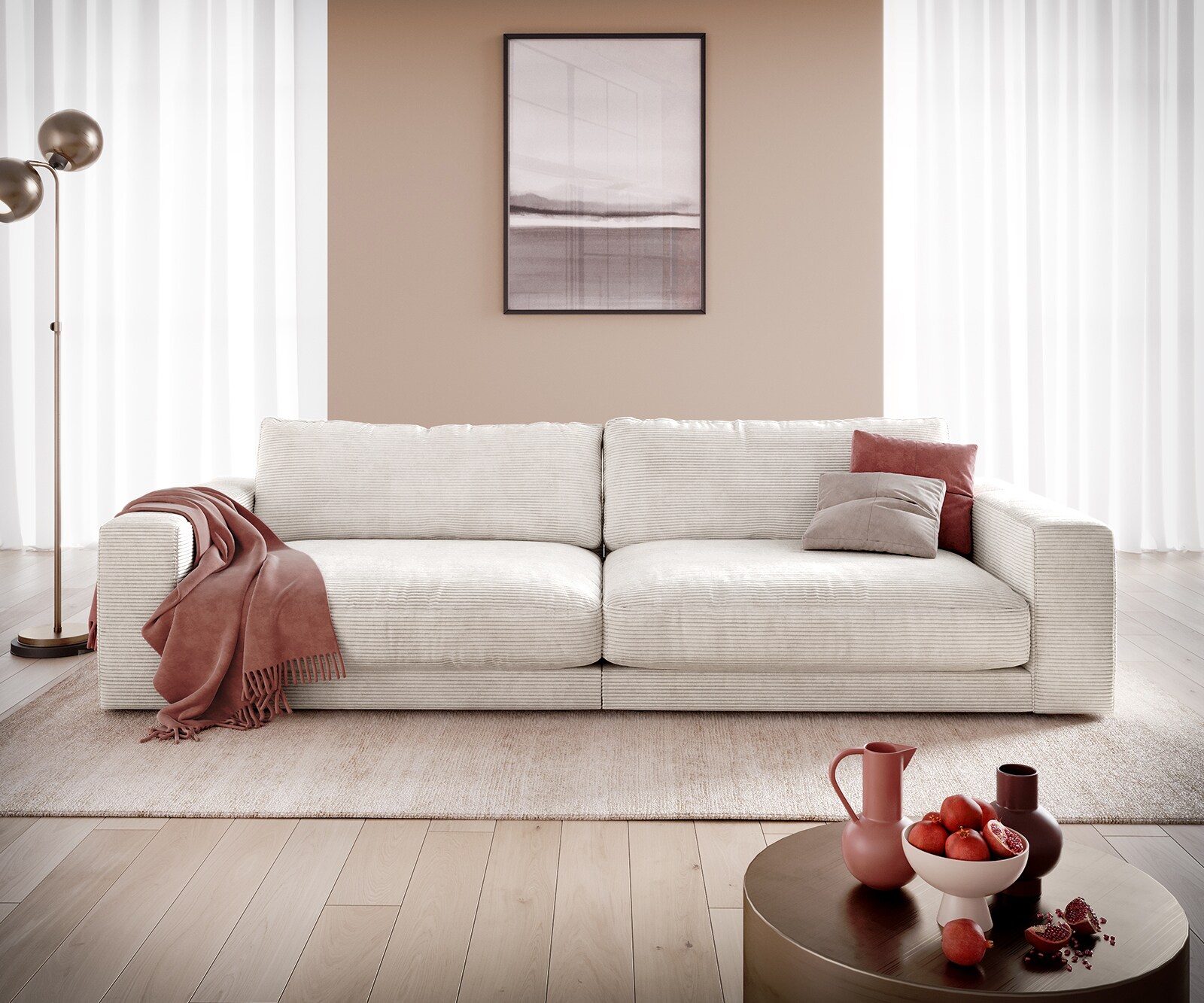 Grand-canapé Cubico 290x120 cm Cordon Beige 1