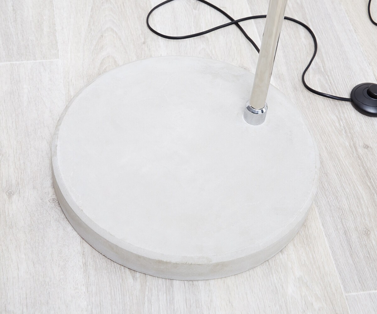 Lampadaire Big-Deal eco argent blanc pied en béton réglable en hauteur 5