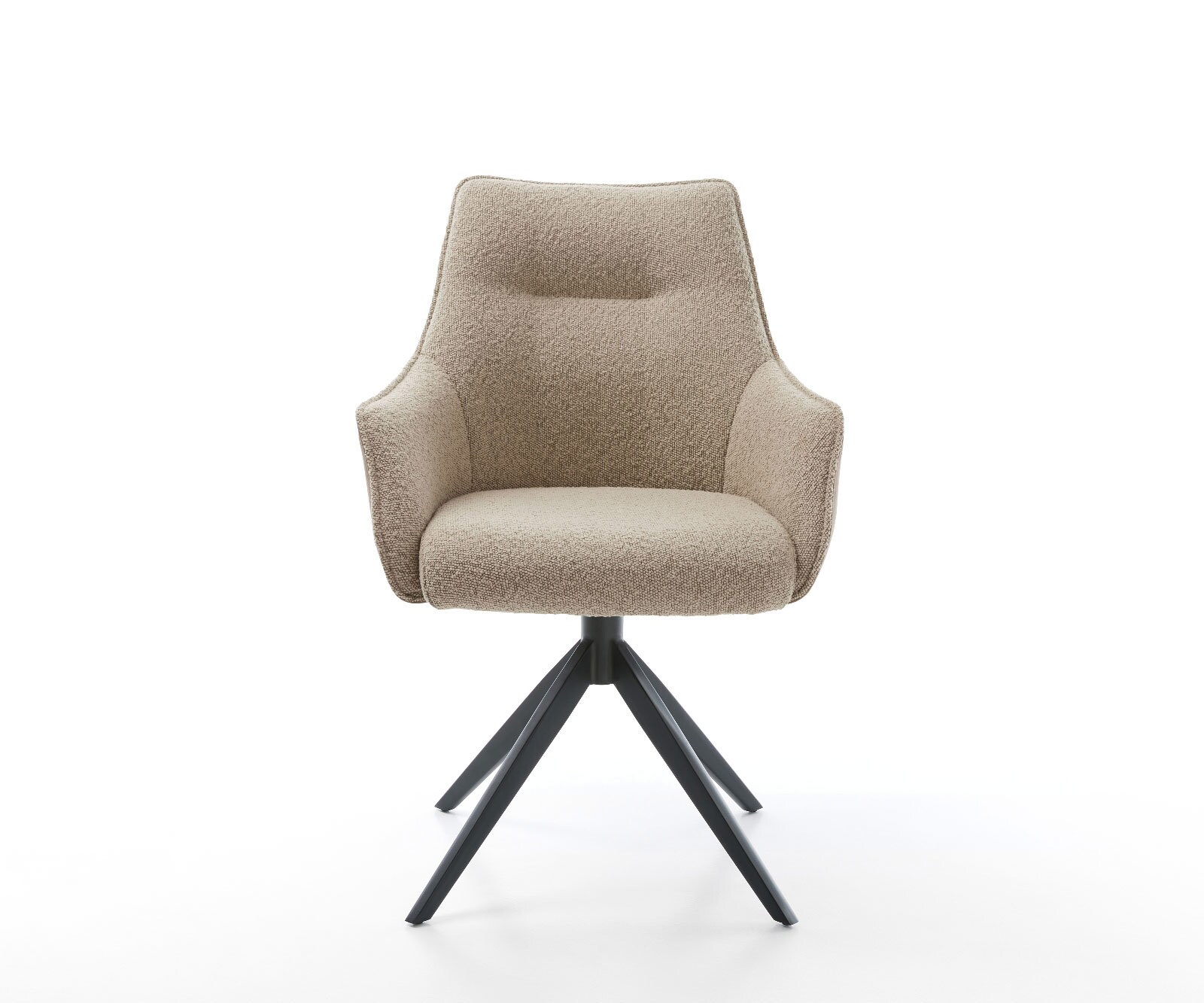 Chaise-pivotante Alja-Flex microvelours boue pied croisé large noir pivotement sur 360° fonction bascule ressorts ensachés 1