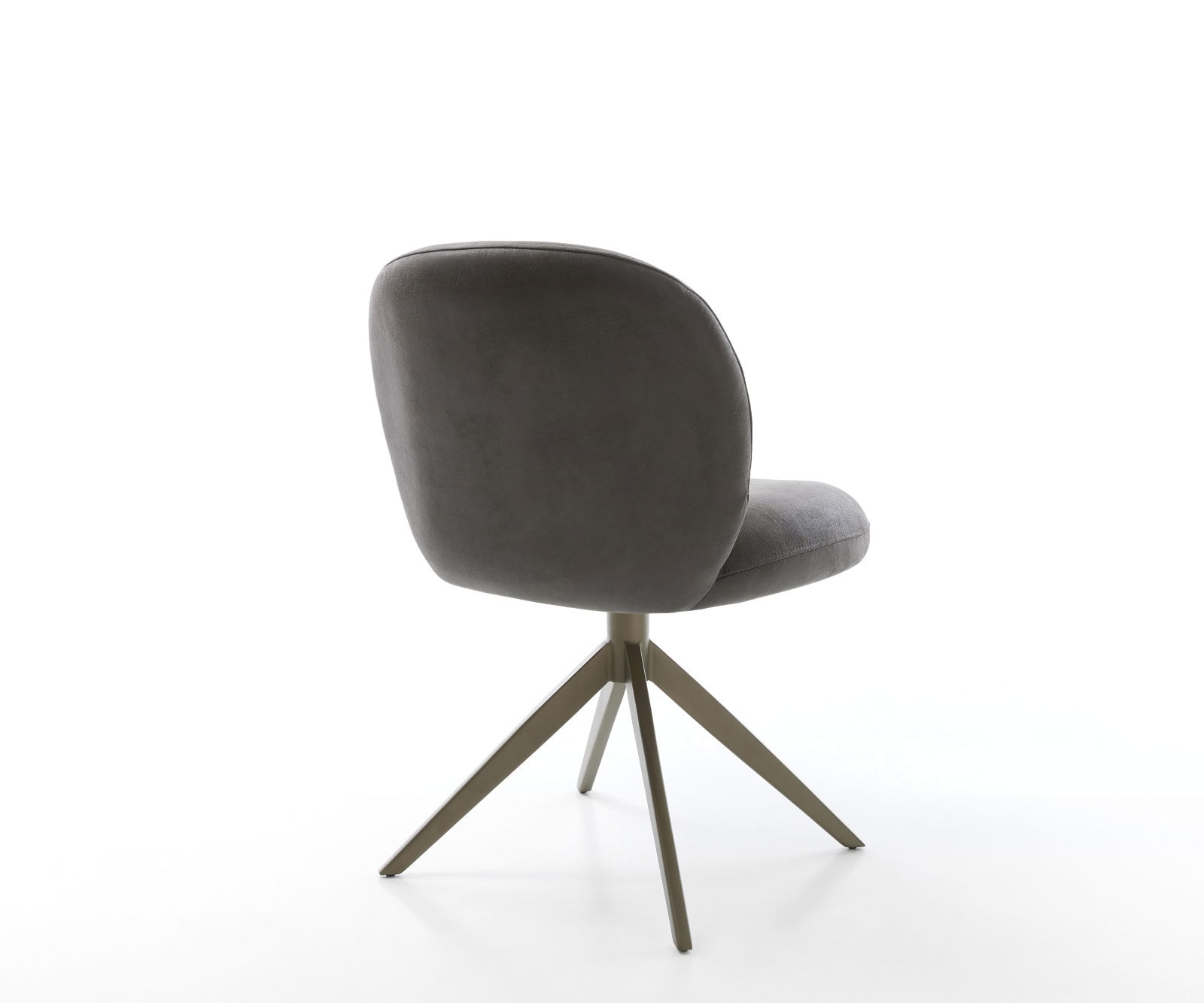 Chaise-pivotante Nube-Flex microvelours anthracite vintage pied croisé large aspect titane pivotement sur 360° fonction bascule ressorts ensachés 4 Chaise-pivotante Nube-Flex microvelours anthracite vintage pied croisé large aspect titane pivotement sur 360° fonction bascule ressorts ensachés 4