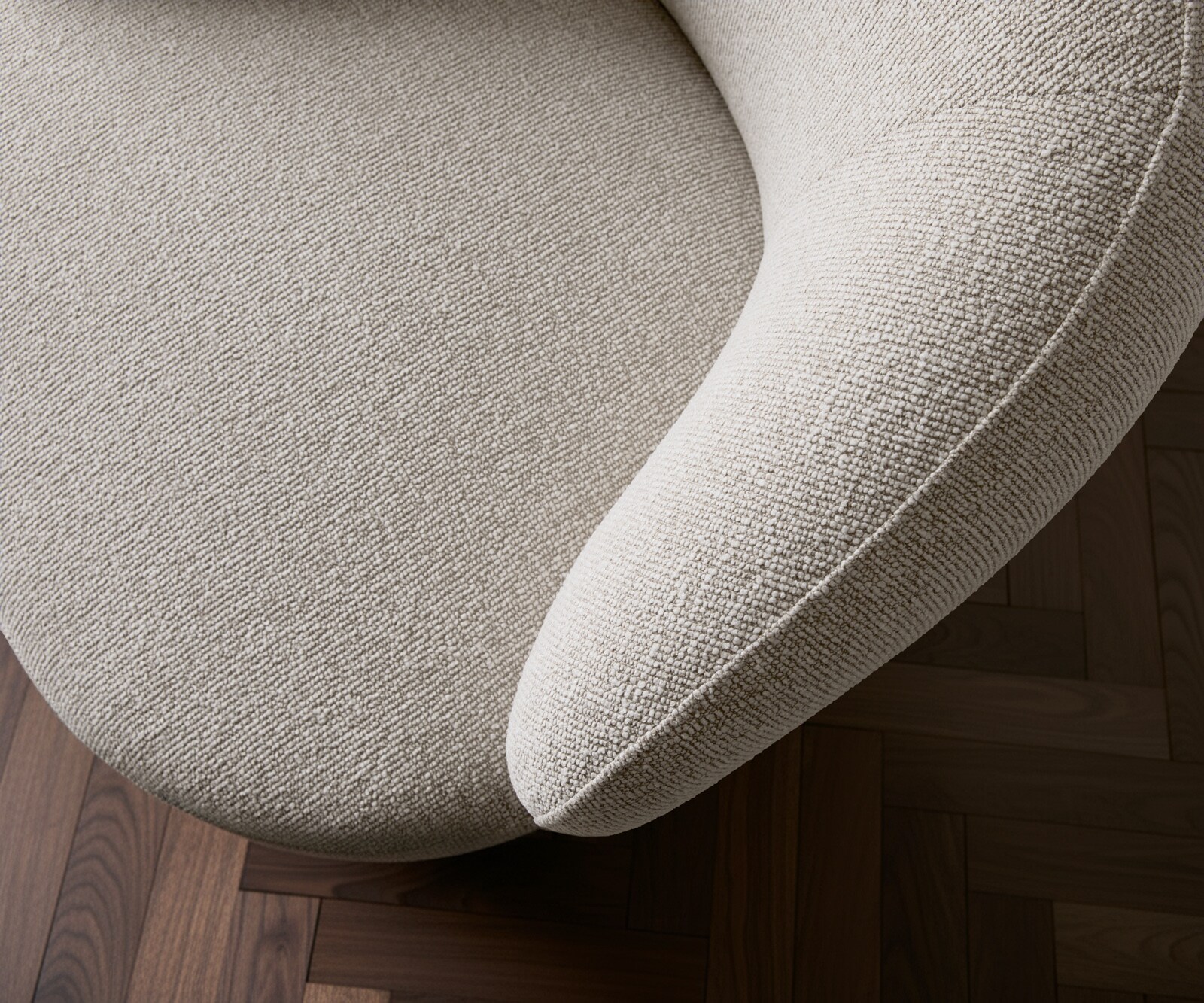 Fauteuil-lounge Nova 88 x 88 cm Tissu tissé Soft Beige 6