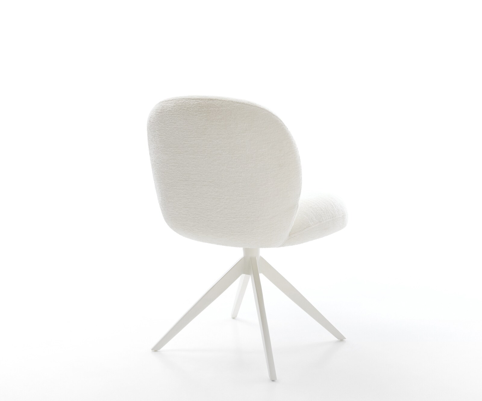 Chaise-pivotante Nube-Flex bouclé doux beige pied croisé large blanc pivotement sur 360° fonction bascule resorts ensachés 5