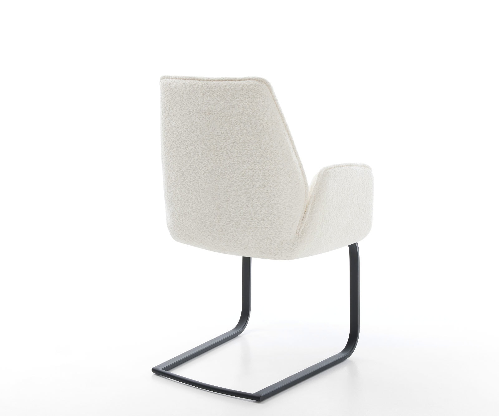 Cantilever Zoa-Flex bouclé blanc pied cantilever plat noir ressorts ensachés 4 Cantilever Zoa-Flex bouclé blanc pied cantilever plat noir ressorts ensachés 4