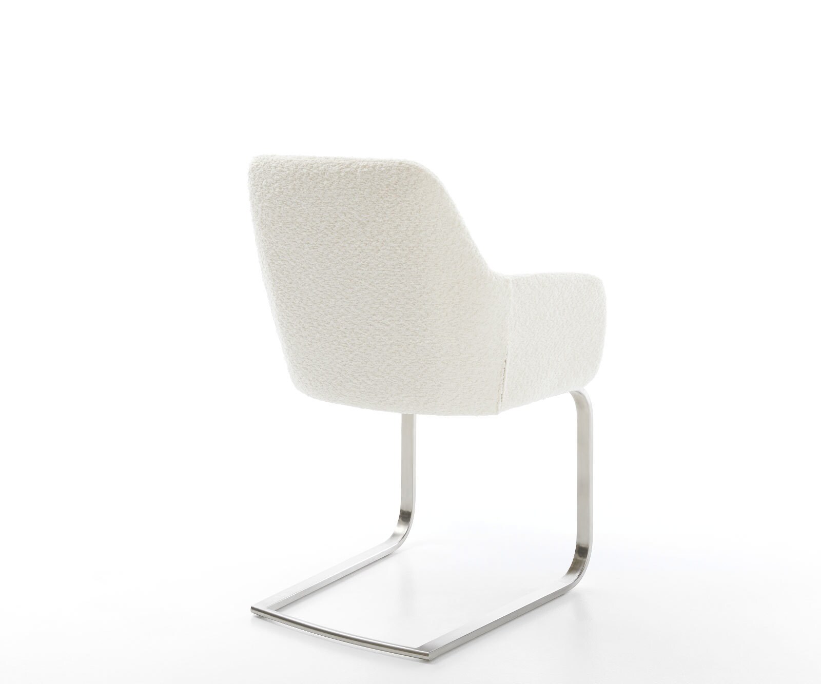 Cantilever Pejo-Flex bouclé blanc pied cantilever plat acier inoxydable brossé ressorts ensachés 4