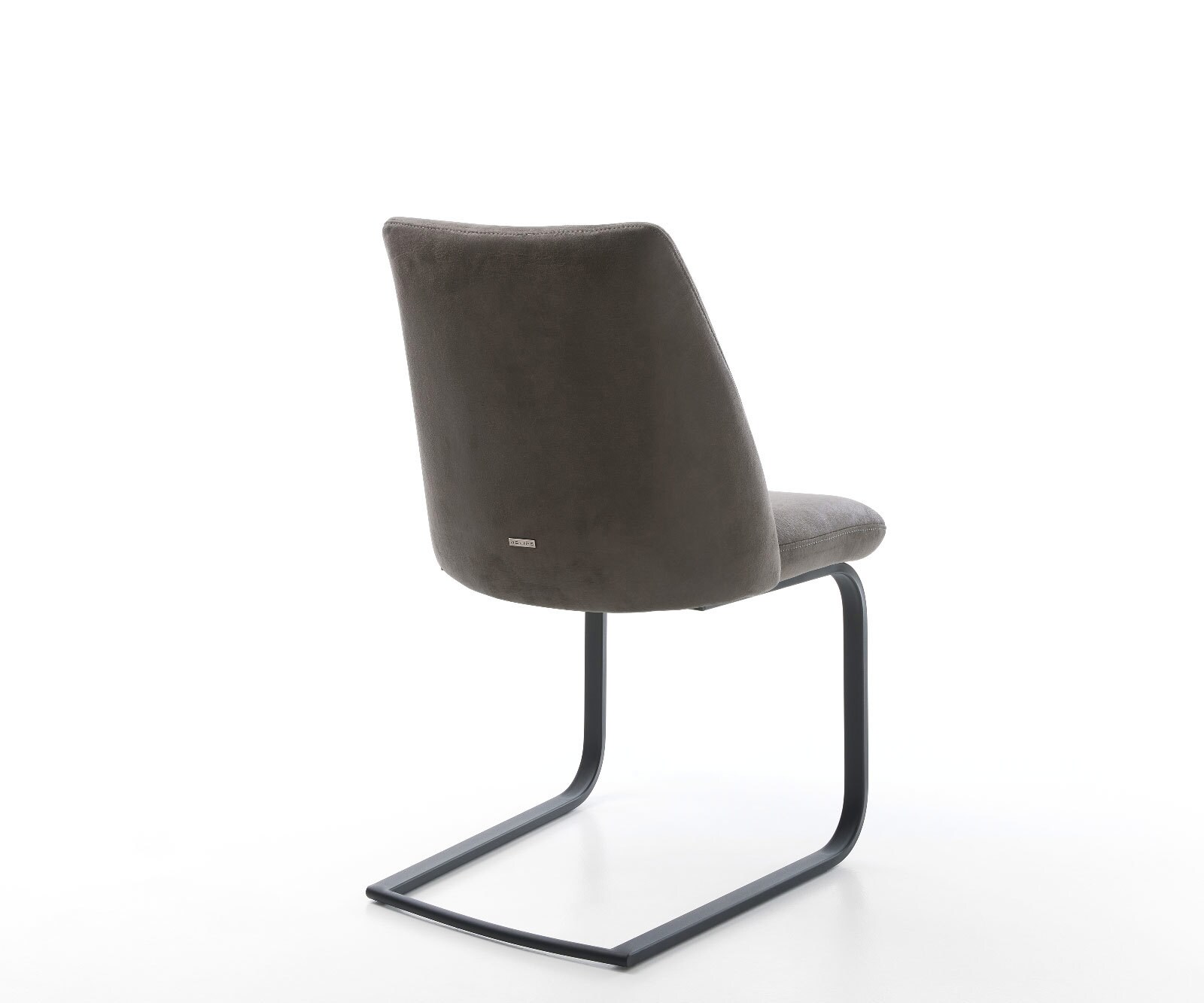 Cantilever Elso-Flex microvelours anthracite vintage pied cantilever plat noir ressorts ensachés 5